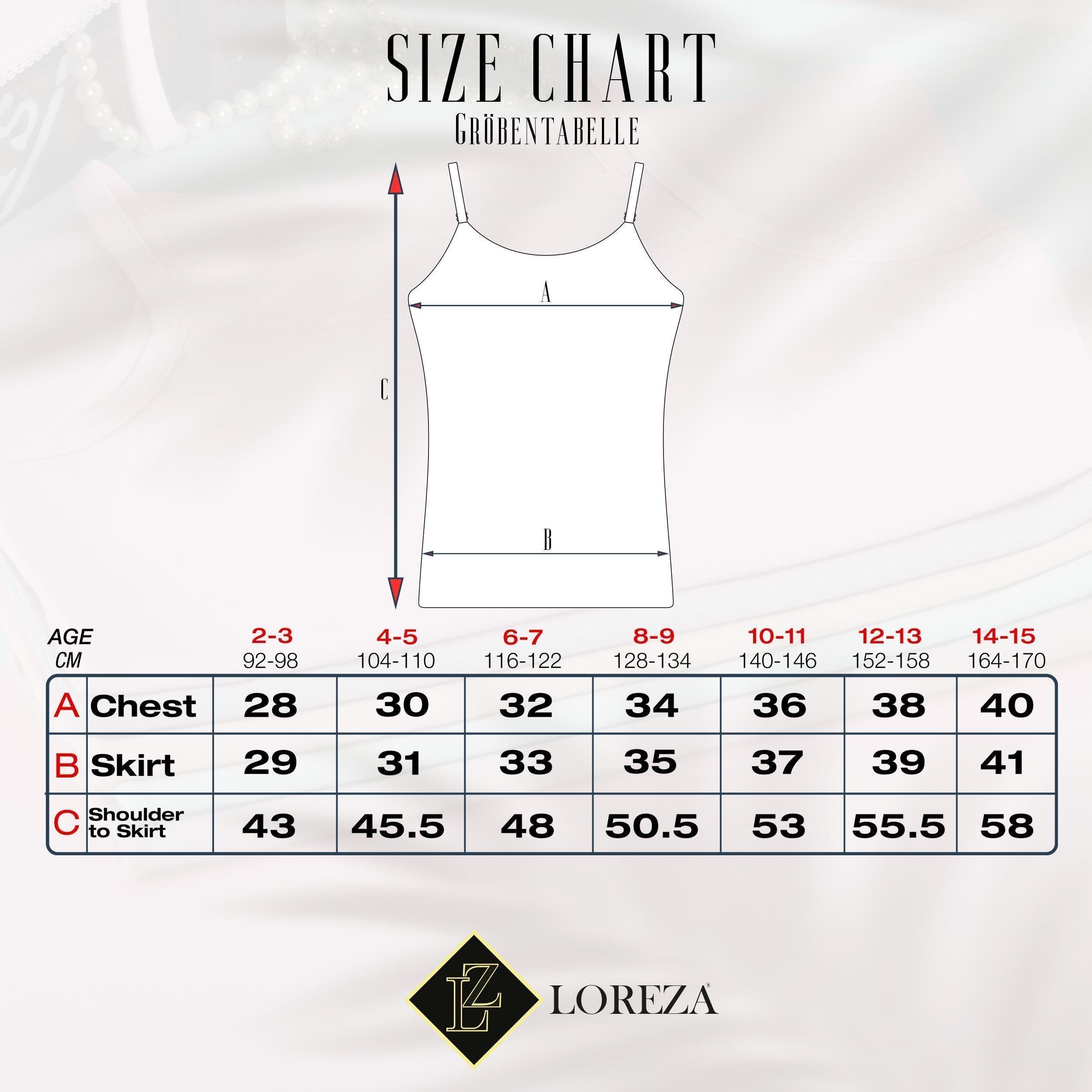 LOREZA Unterhemd (Set, Jahre 6 - Spagettiträger 92-158 2-13 Basics Mädchen 6-St) Unterhemden 