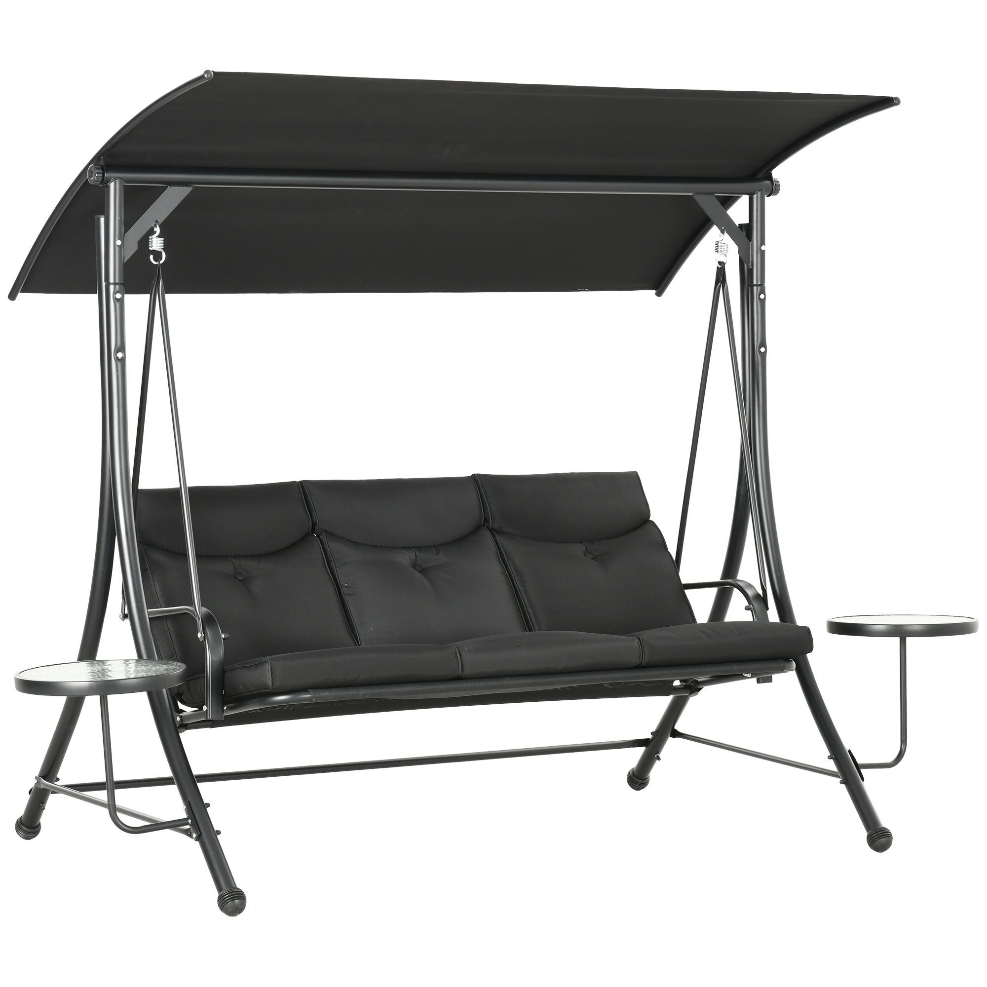 Outsunny Hollywoodschaukel mit Couchtische, mit verstellbarem günstig online kaufen