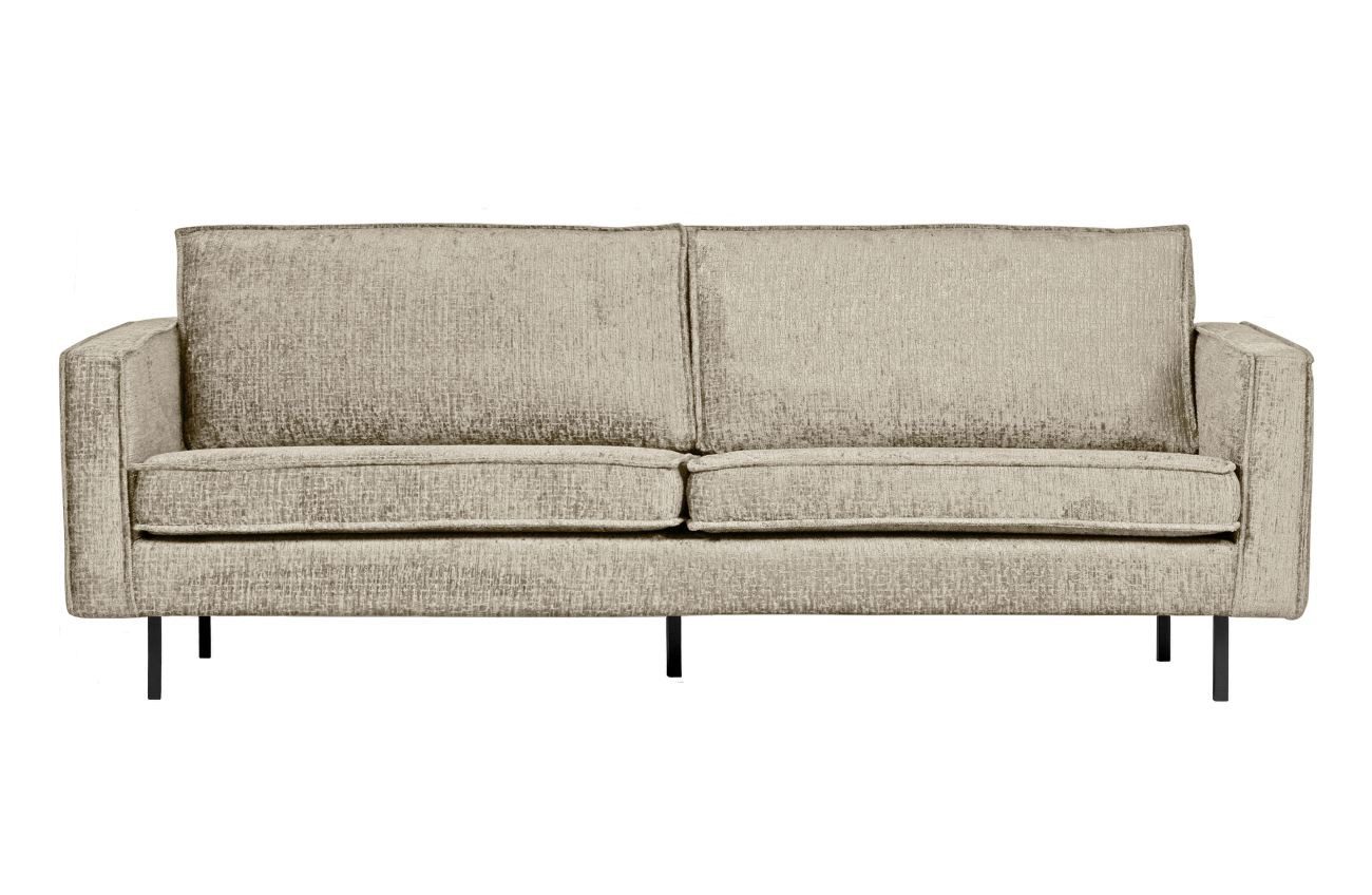 WOOOD Sofa Rodeo 2,5 Sitzer aus Struktursamt, Wheatfield