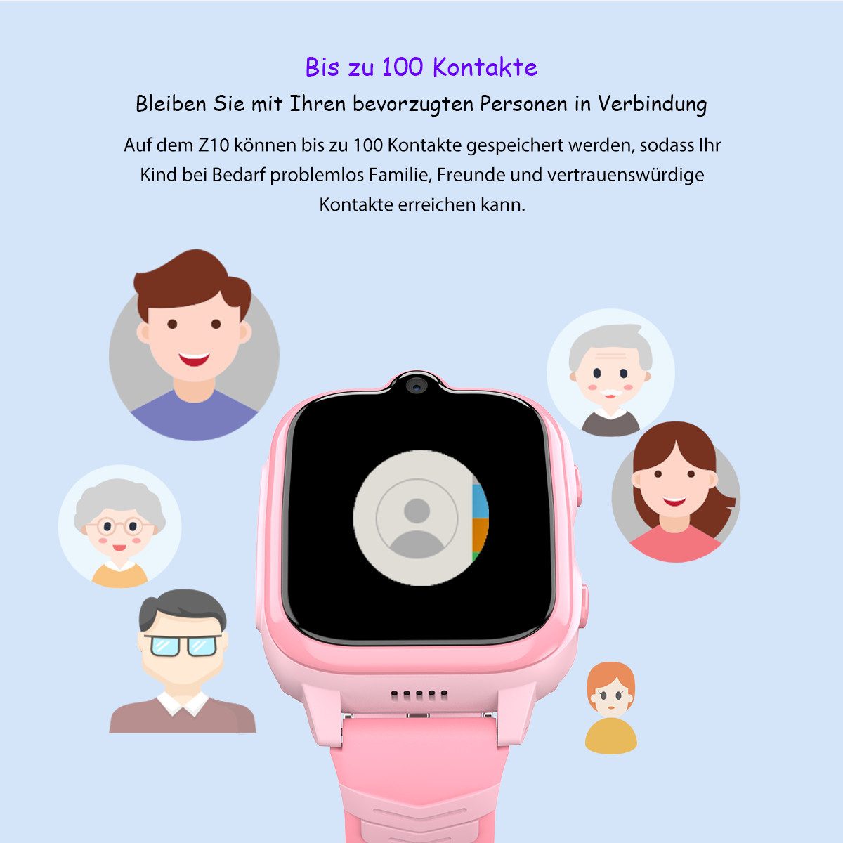 blackview Z10 Kinderuhr mit GPS 4G und Telefon, Videoanruf, SOS Smartwatch (1, 83 Zoll), Kinderuhr Telefon, GPS, Geschenk für Kinder, Einschulung Geschenk – Bild 5 von 5