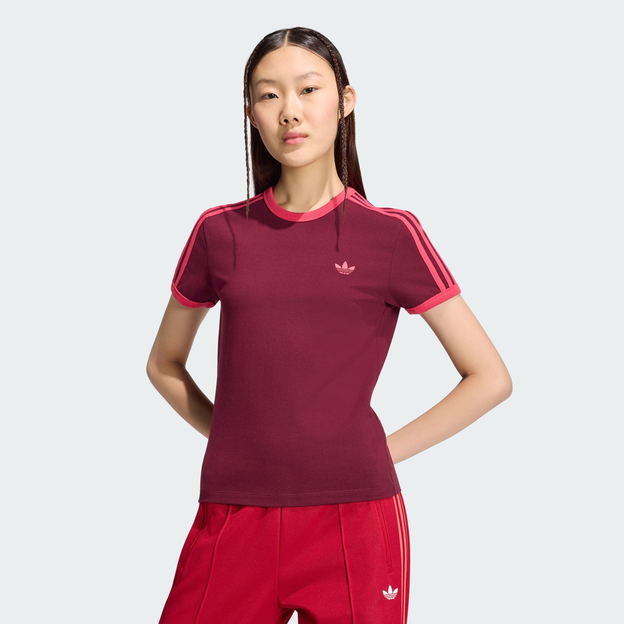 adidas Originals T-Shirt 3-STREIFEN T-SHIRT SCHMAL GESCHNITTEN (1-tlg)