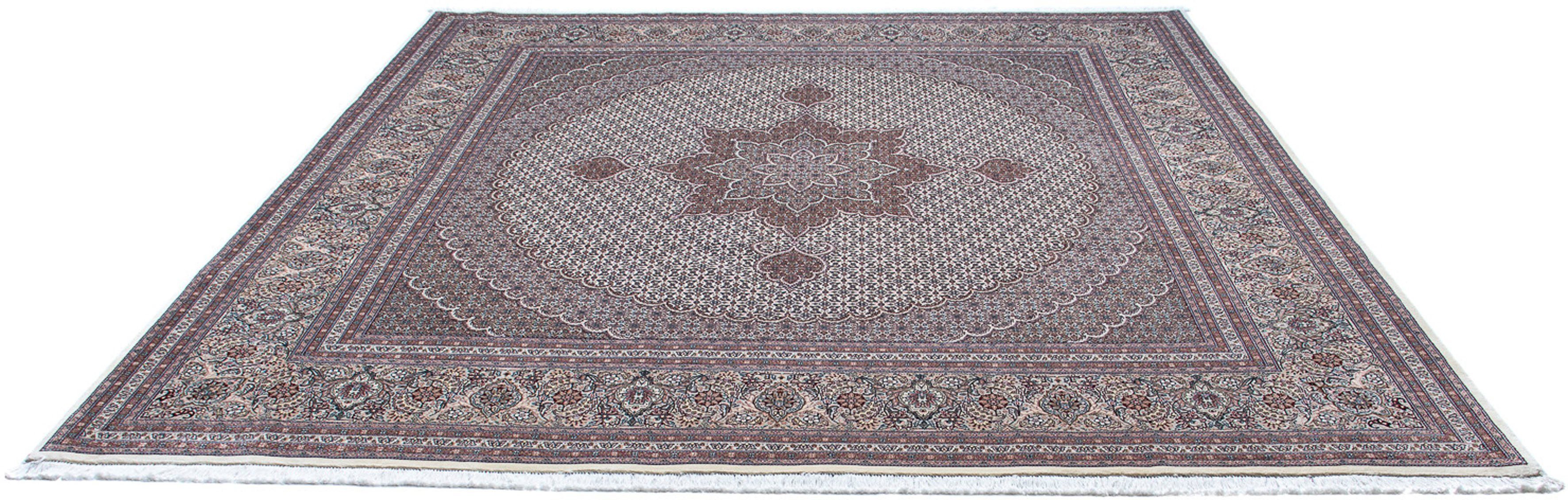 Orientteppich Perser - Täbriz quadratisch - 258 x 252 cm - grau, morgenland, quadratisch, Höhe: 10 mm, Wohnzimmer, Handgeknüpft, Einzelstück mit Zertifikat