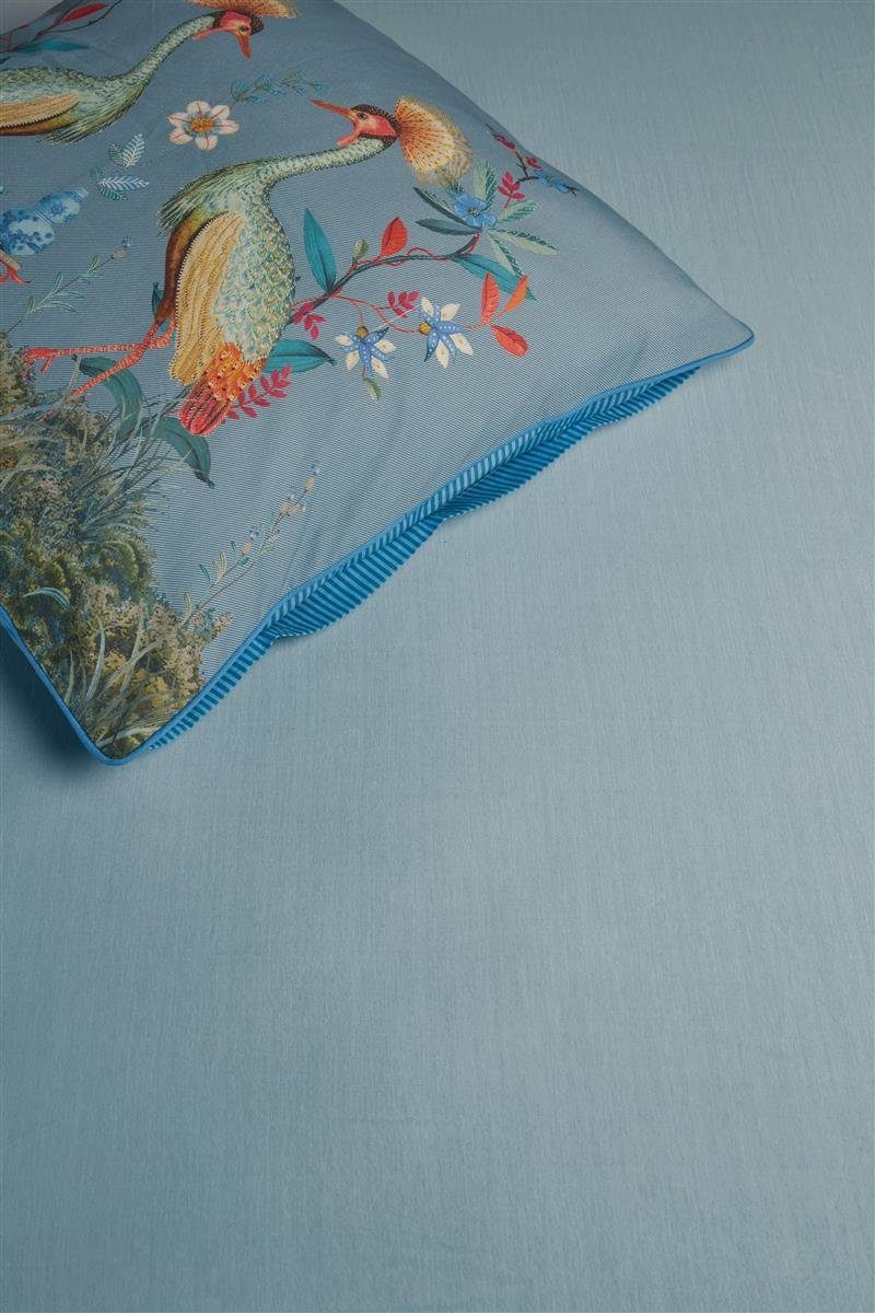 Spannbettlaken Goodnight By Pip Blue 140X200/220 Blau Jersey-Elasthan 140 x 200, PiP Studio, Baumwolle, Gummizug: Rundum, (1 Stück), Bettlaken mit Gummizug in 90x200 140x200 180x200 und weitere Größen