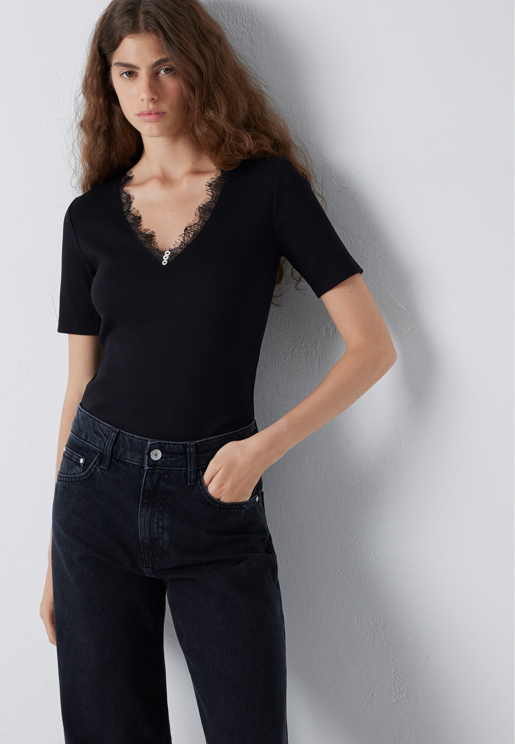 Mavi V-Shirt FASHION JERSEY Spitzen Top