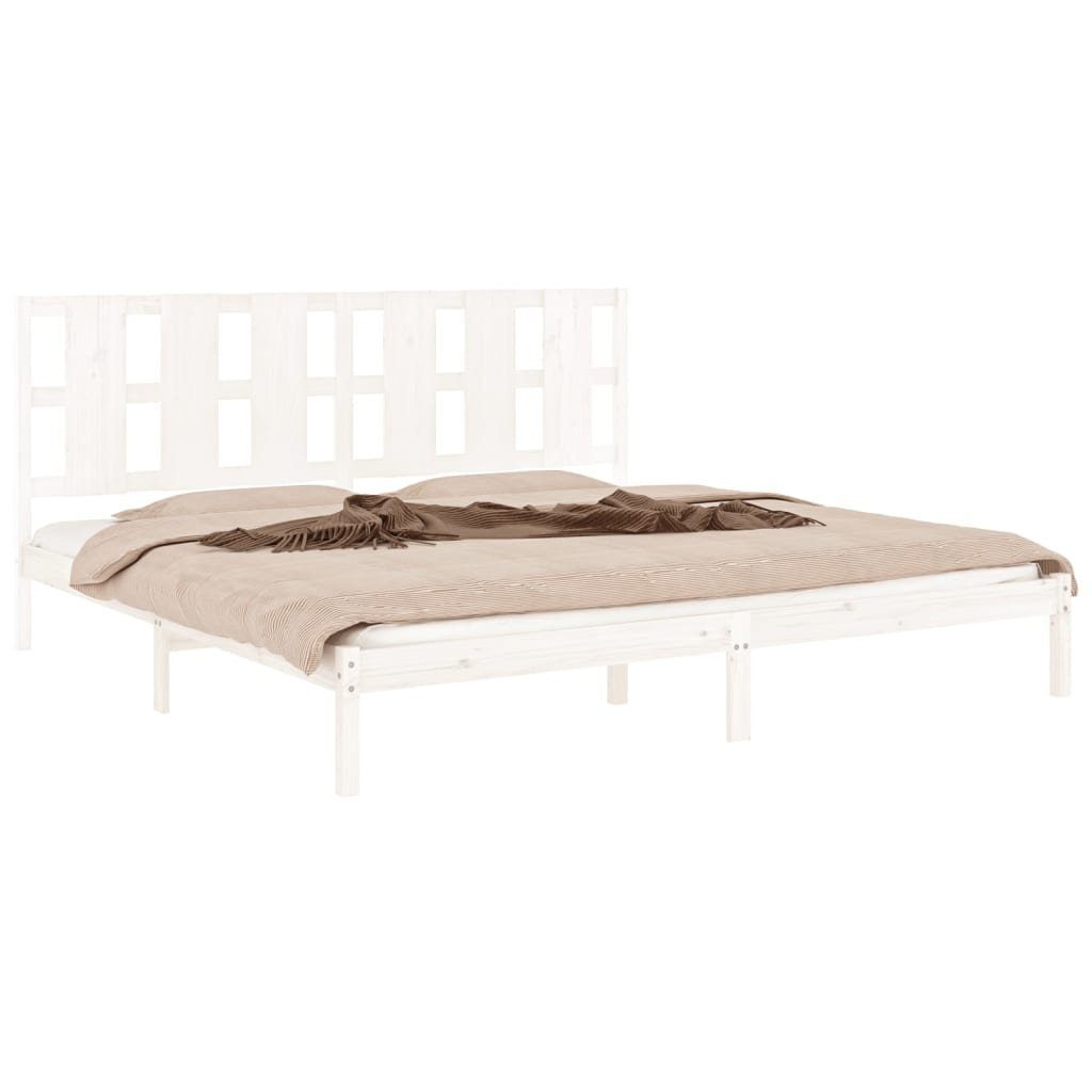 vidaXL Bettgestell Massivholzbett Weiß Kiefer 200x200 cm Bett Bettgestell D günstig online kaufen