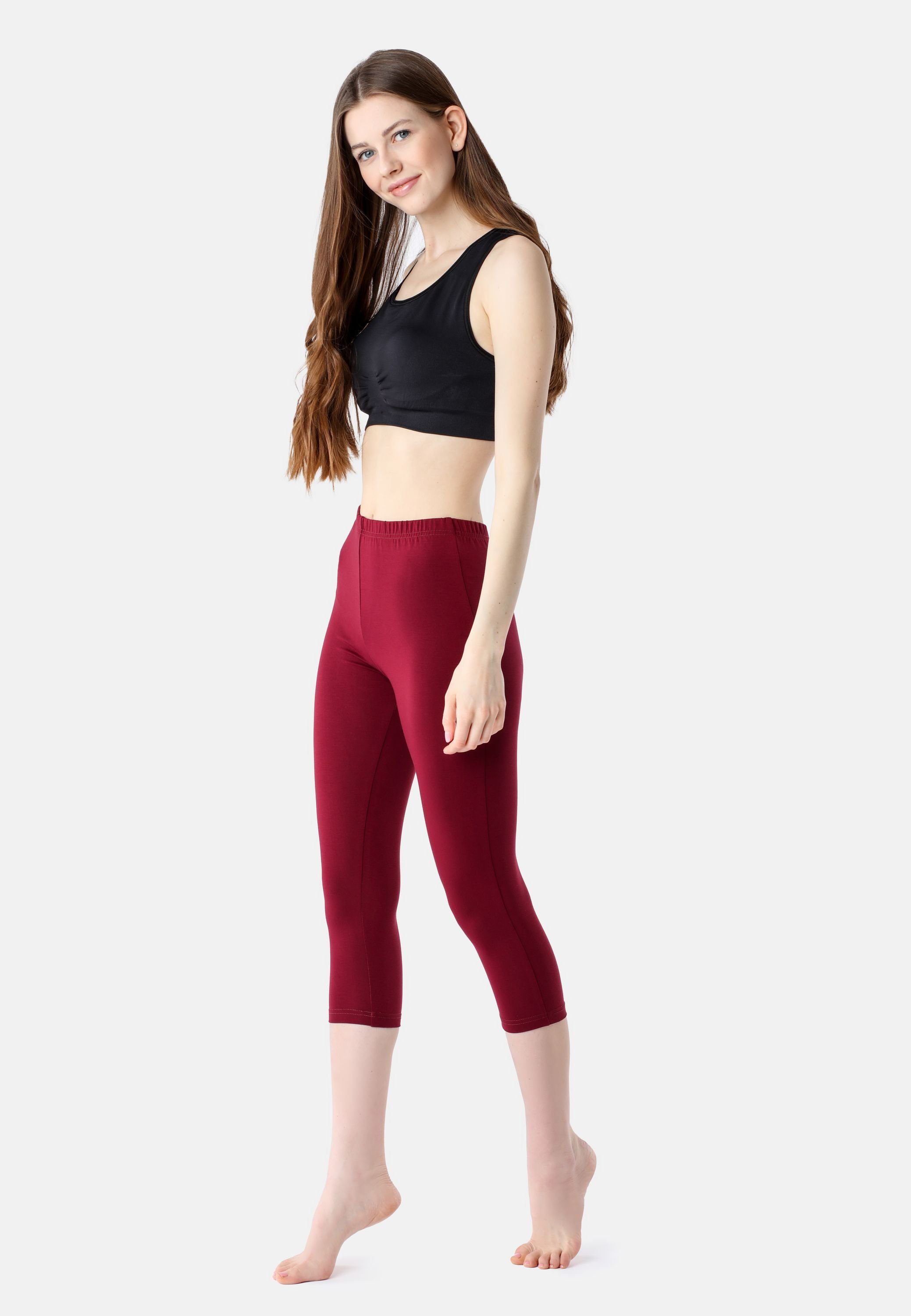 Bellivalini Leggings Damen Leggings 3/4 aus Viskose BLV50-204 (1-tlg) elastischer Bund