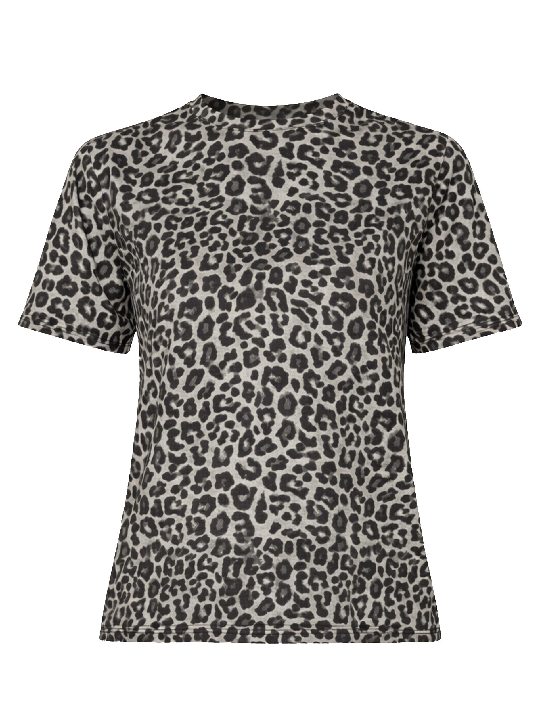 T-Shirt T-Shirt mit Leo-Print für Damen