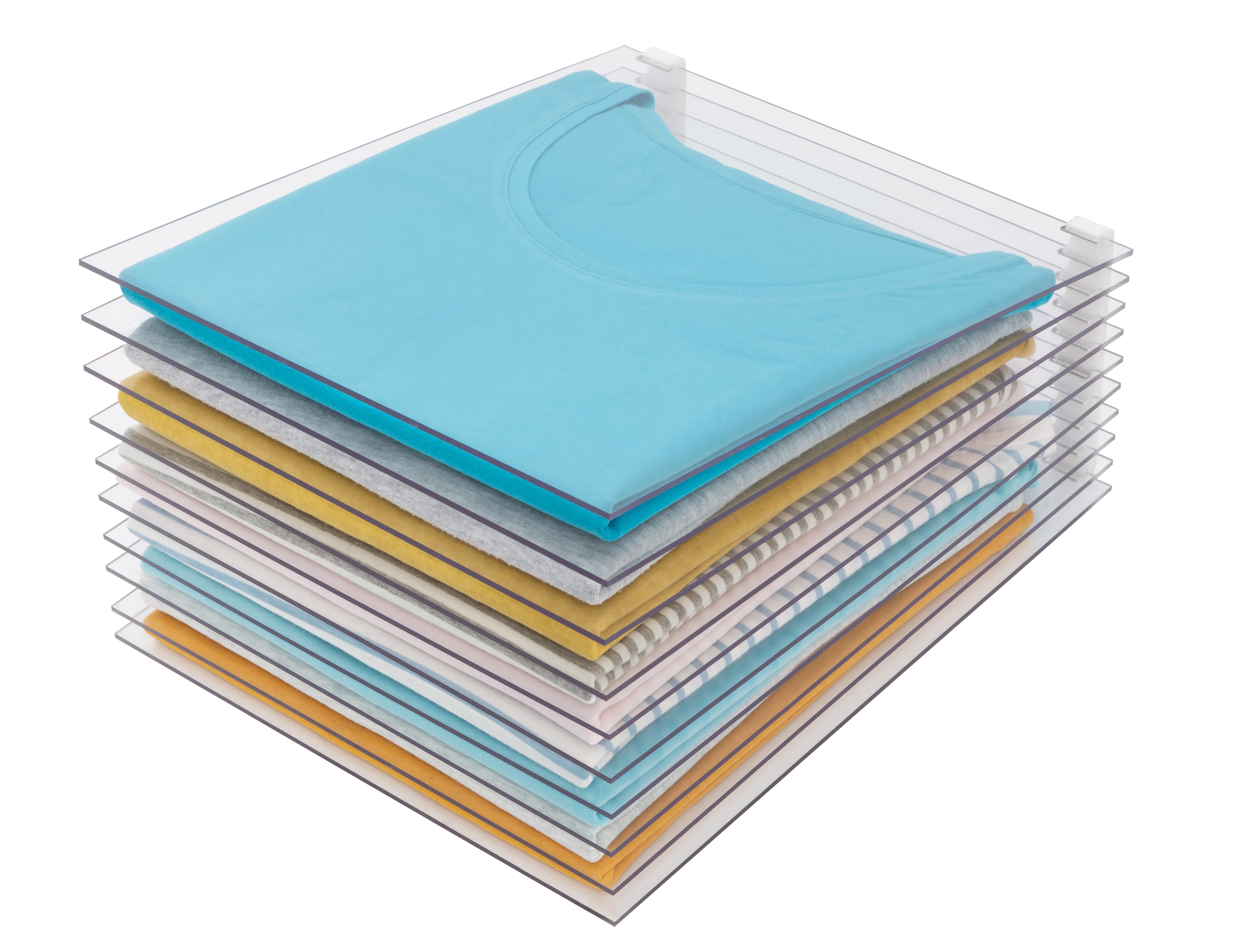 Ruco Ablageregal, T-Shirt Organizer fr 10 Shirts, Kunststoff
