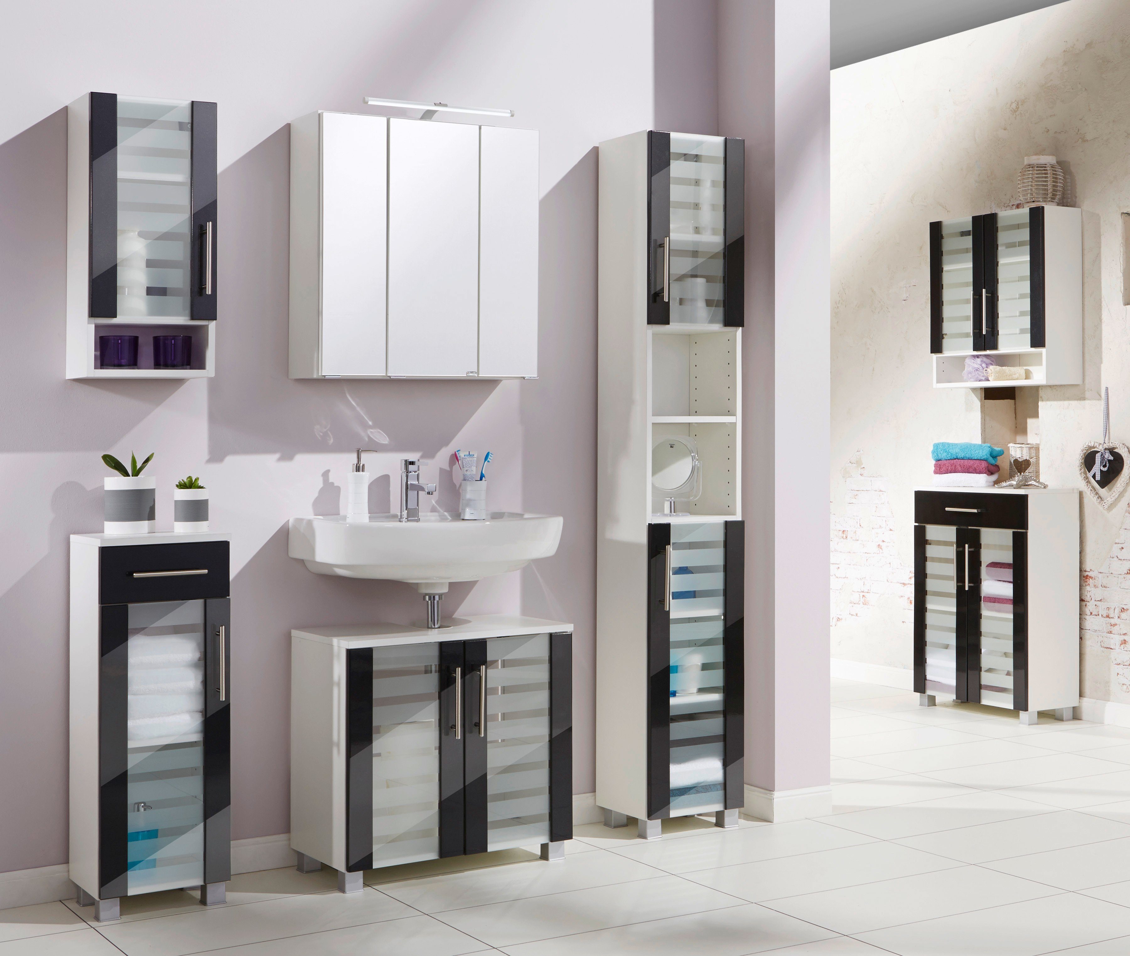 welltime Badmöbel-Set Jaca, (4-St), Badmöbel-Set mit günstig online kaufen