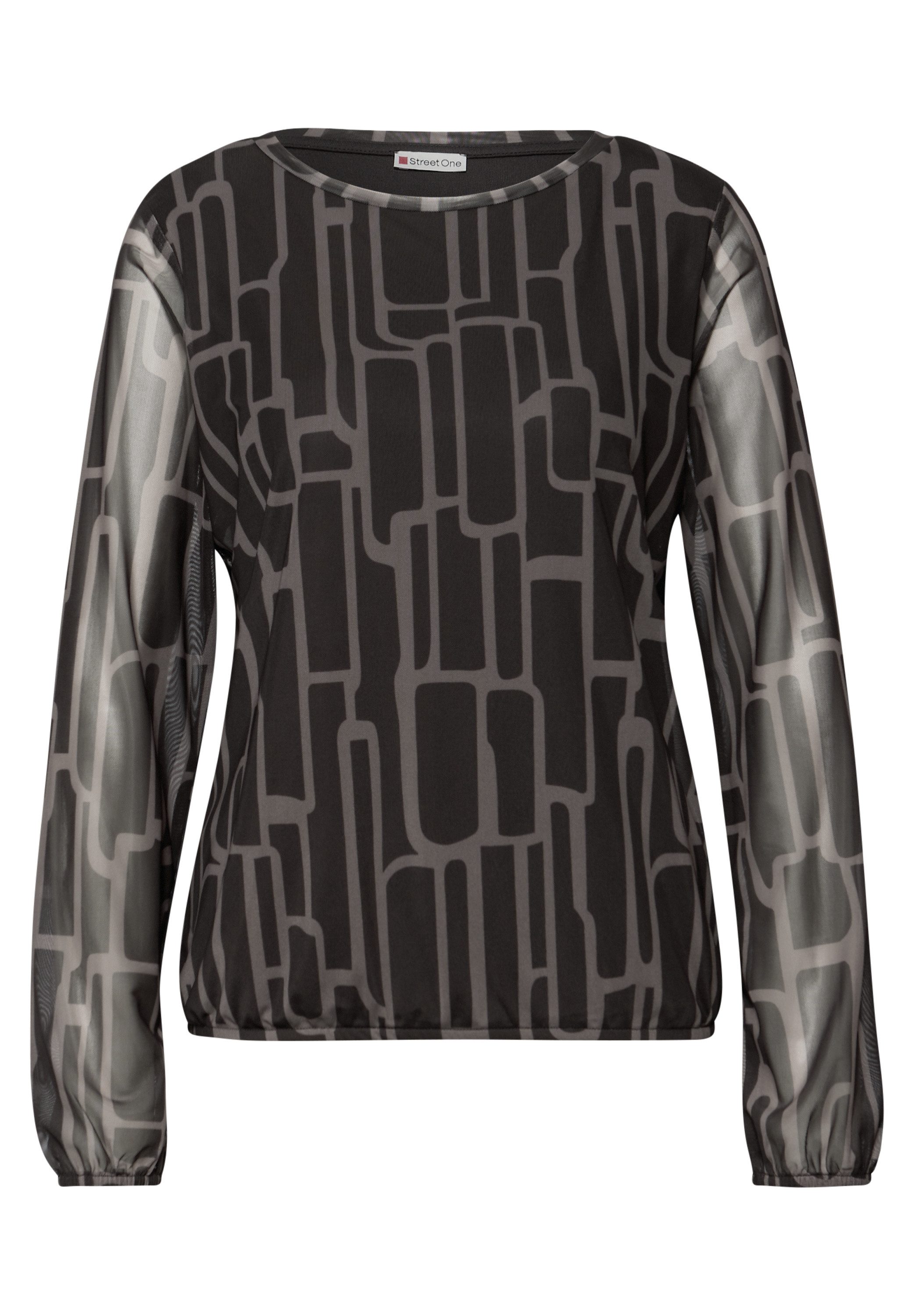 STREET ONE Langarmshirt mit grafischem Muster