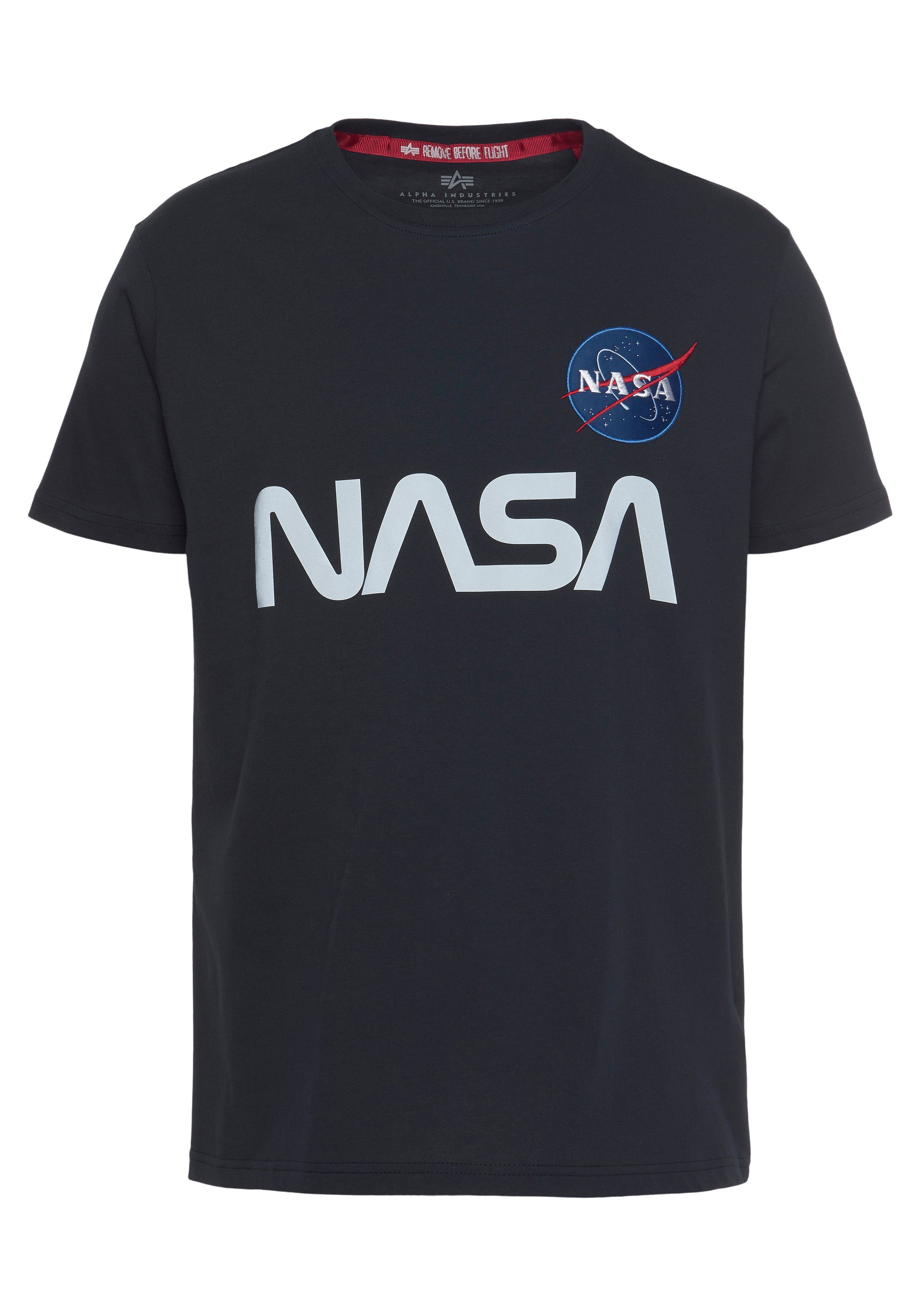 Nasa rep. Alpha Tee blue Reflective Industries Rundhalsshirt