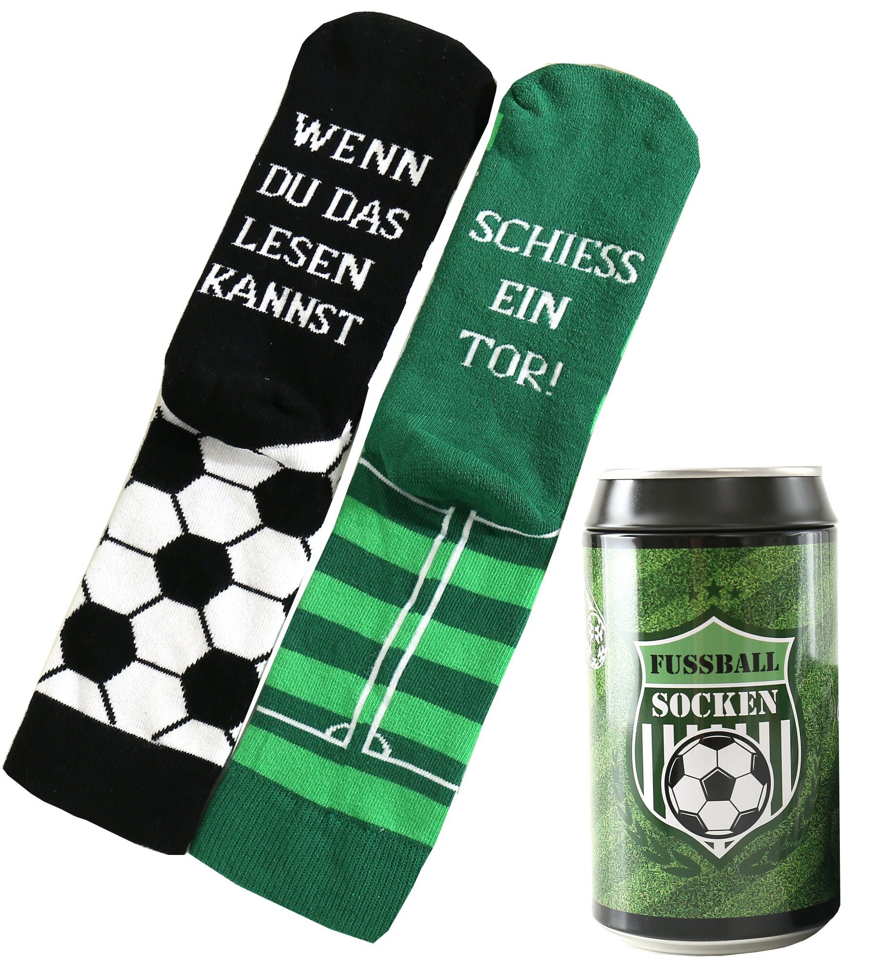 Lucadeau Freizeitsocken Lustige Fussball Шкарпетки, Geschenk für Männer, wenn du das lesen kannst (1 Paar) rutschfest, Gr. 39-46, Geschenk zum Vatertag, Geburtstagsgeschenk