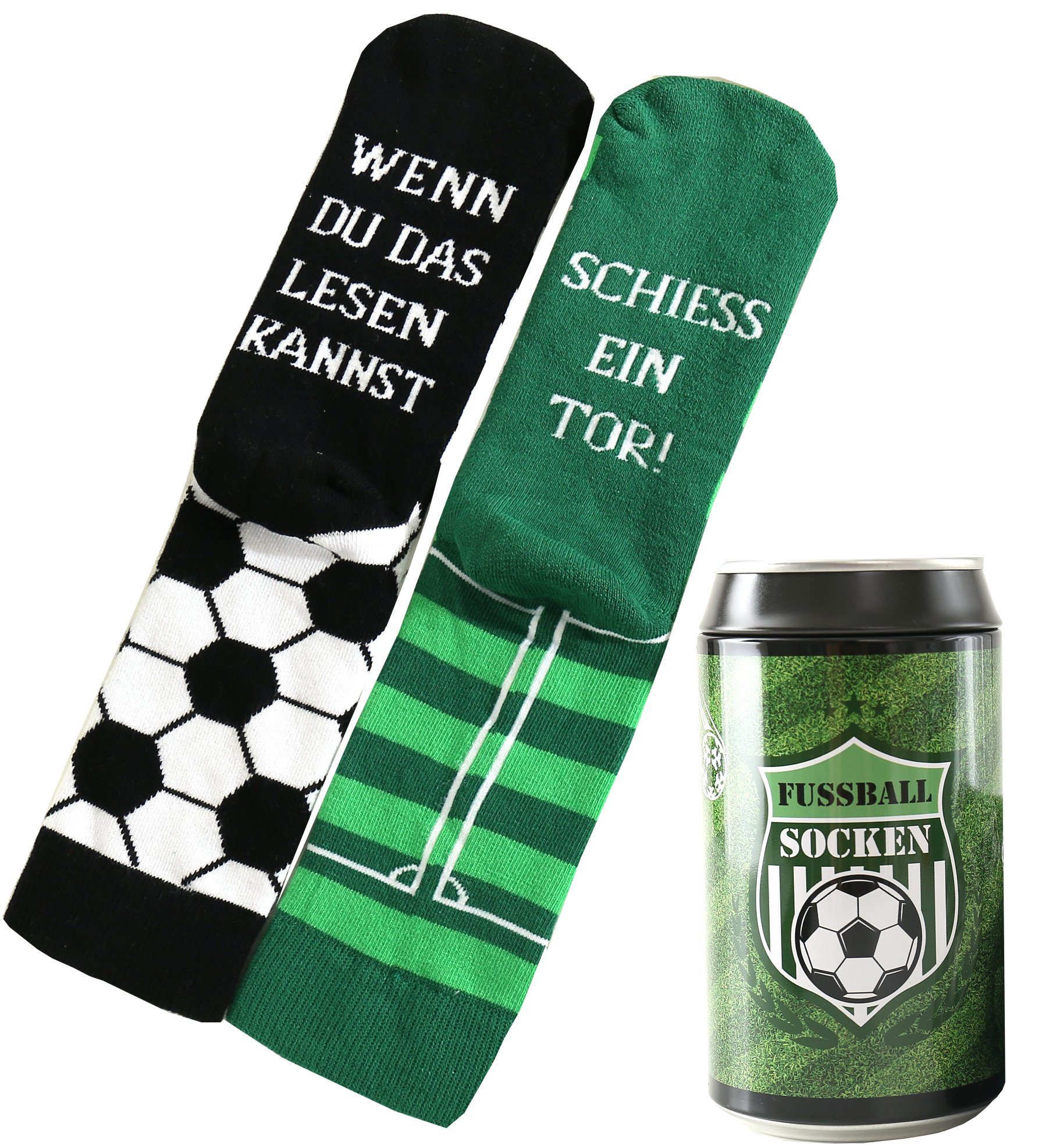 Lucadeau Freizeitsocken Lustige Fussball Socken, Geschenk für Männer, wenn du das lesen kannst (1 Paar) rutschfest, Gr. 39-46, Geschenk zum Vatertag, Geburtstagsgeschenk