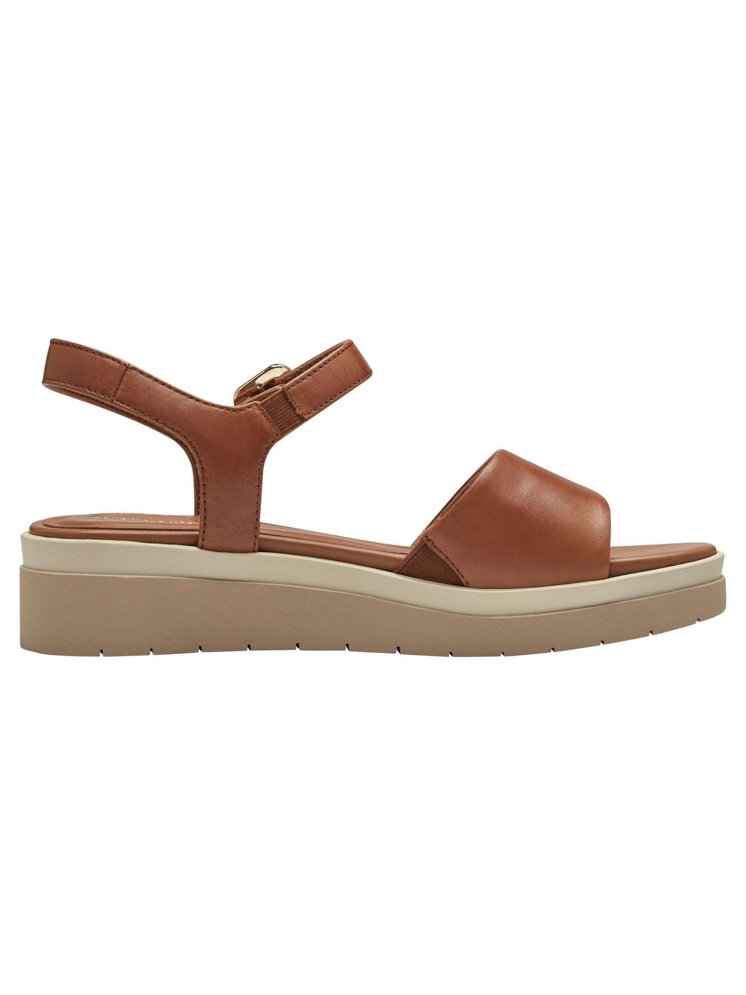 Tamaris WIDE FIT comfortFit, Removable Sock aus Leder Plateausandaletten comfortFit