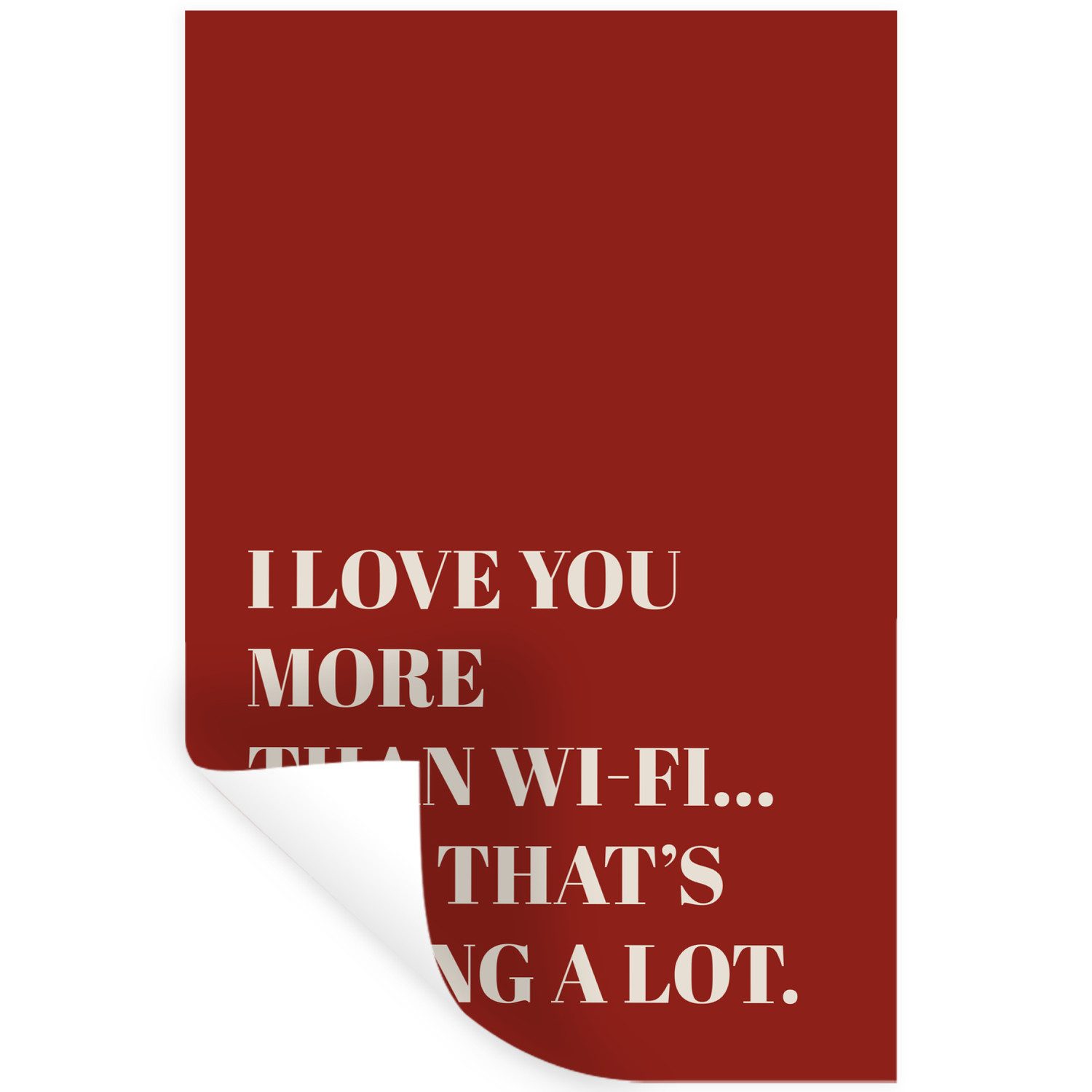 MuchoWow Wandsticker Rot - Zitat - Liebe (1 St), Wanddeko, Aufkleber, Wandtattoo, 80x120 cm