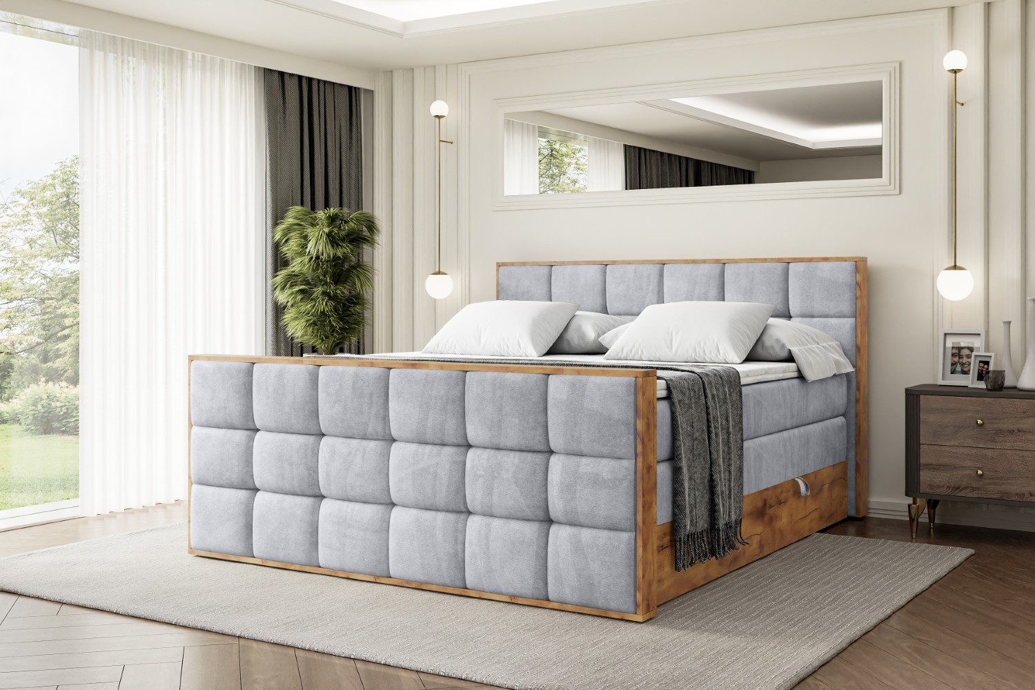 ALTDECOR Boxspringbett LOLLI2-Z KING (Multipocket-Matratze H4, günstig online kaufen