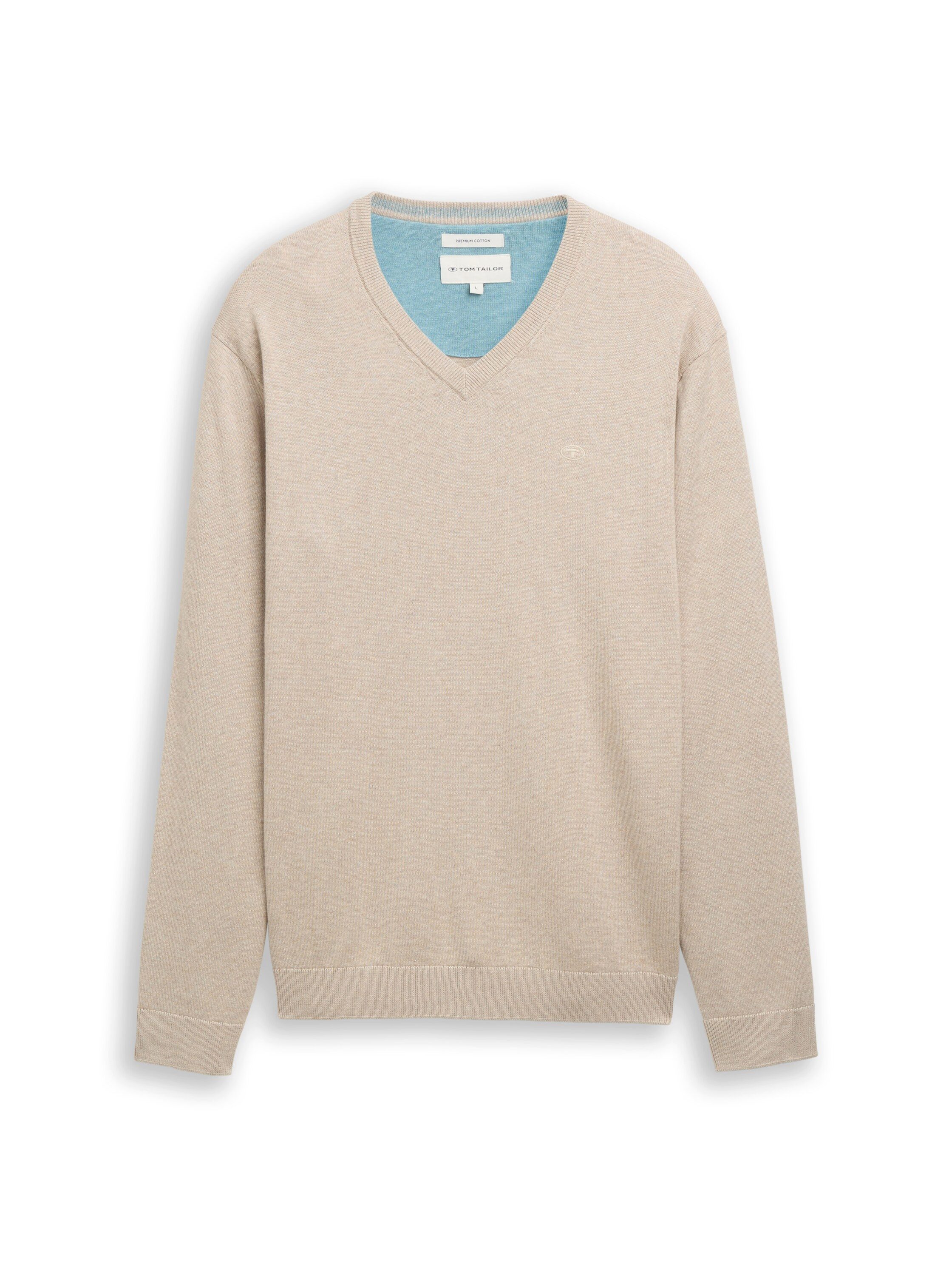 V-Ausschnitt-Pullover