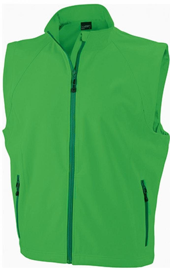 James & Nicholson Funktionsweste Herren Softshell Vest / Atmungsaktiv (2.000g/m²/24h)