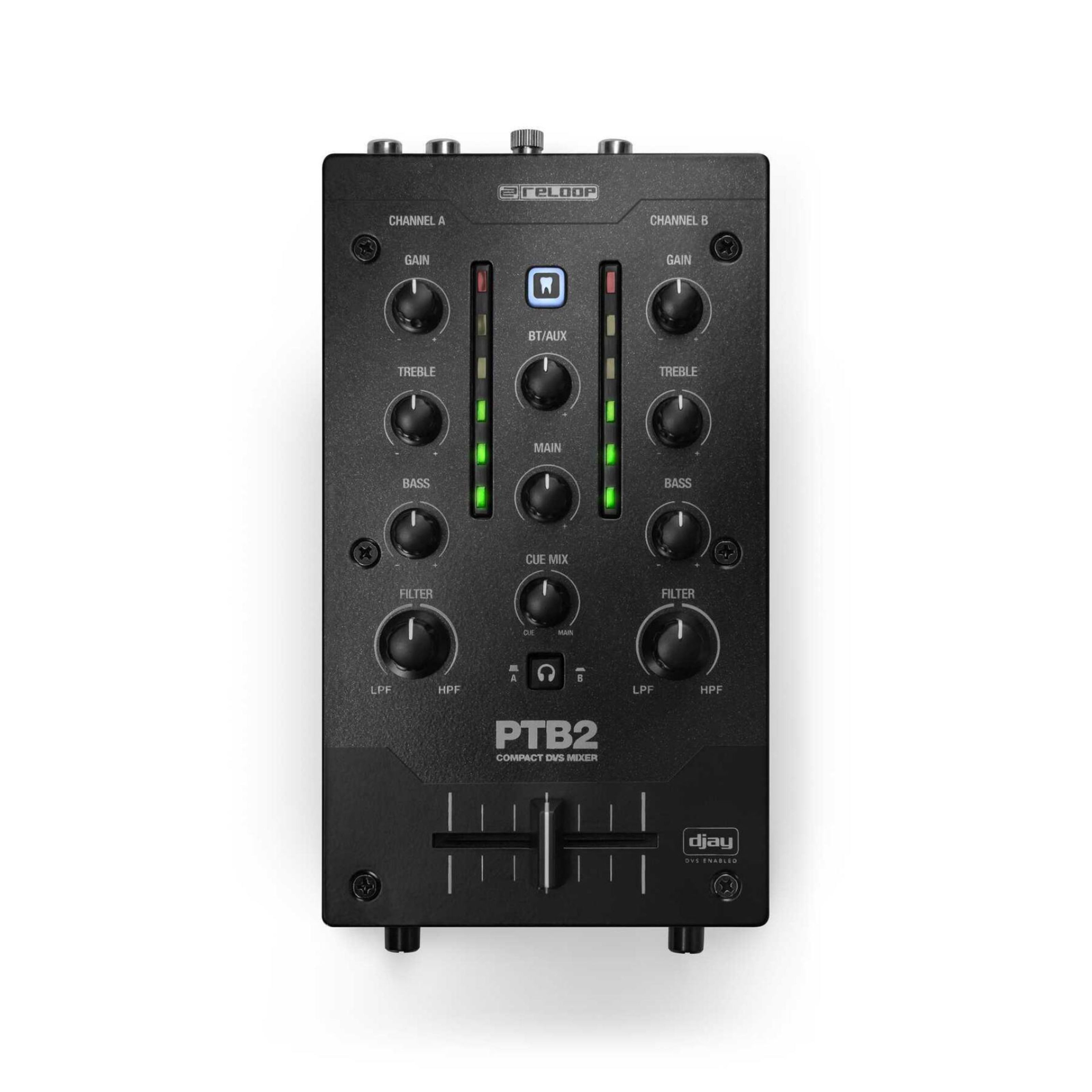 Reloop® Mischpult, (DJ-Mixer, 2 Kanal DJ-Mixer), PTB-2 - DJ Mixer