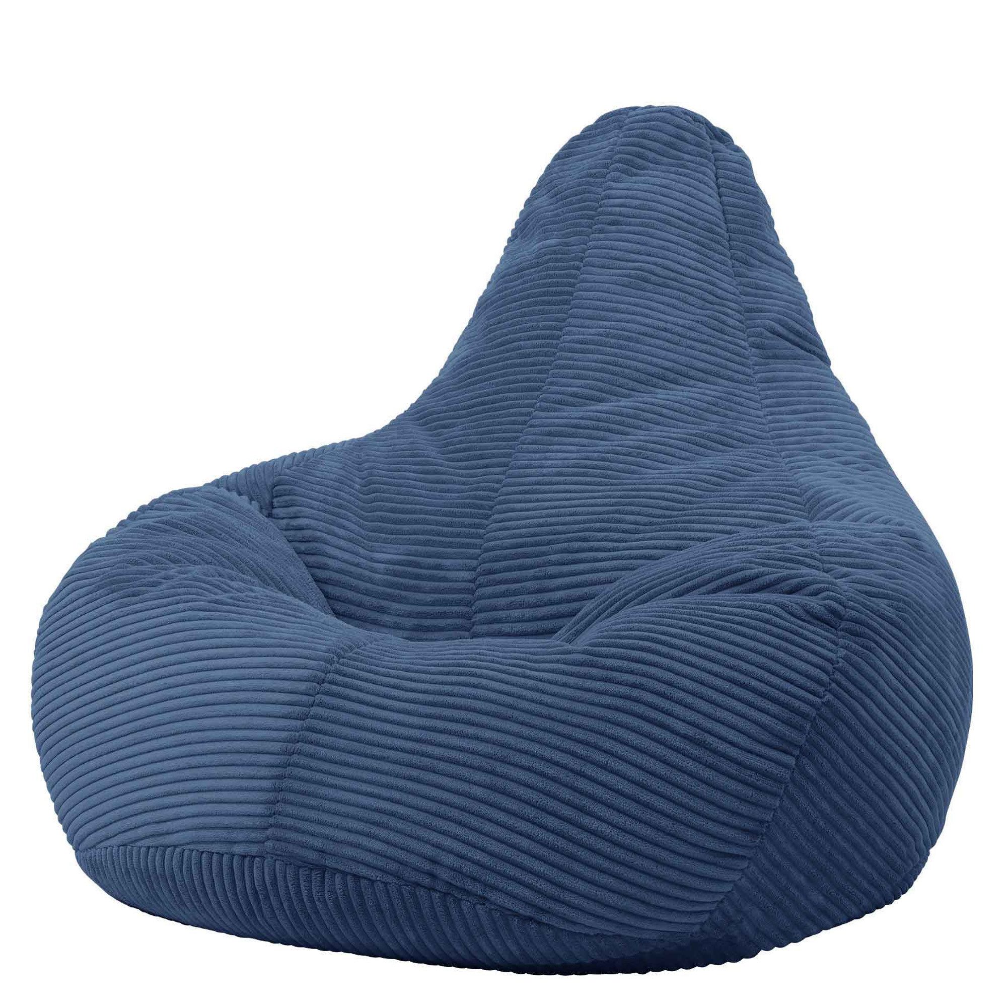 icon Sitzsack Sessel mit Liege aus Cord „Dalton“, Sitzsack XXL Gaming Sitzs günstig online kaufen