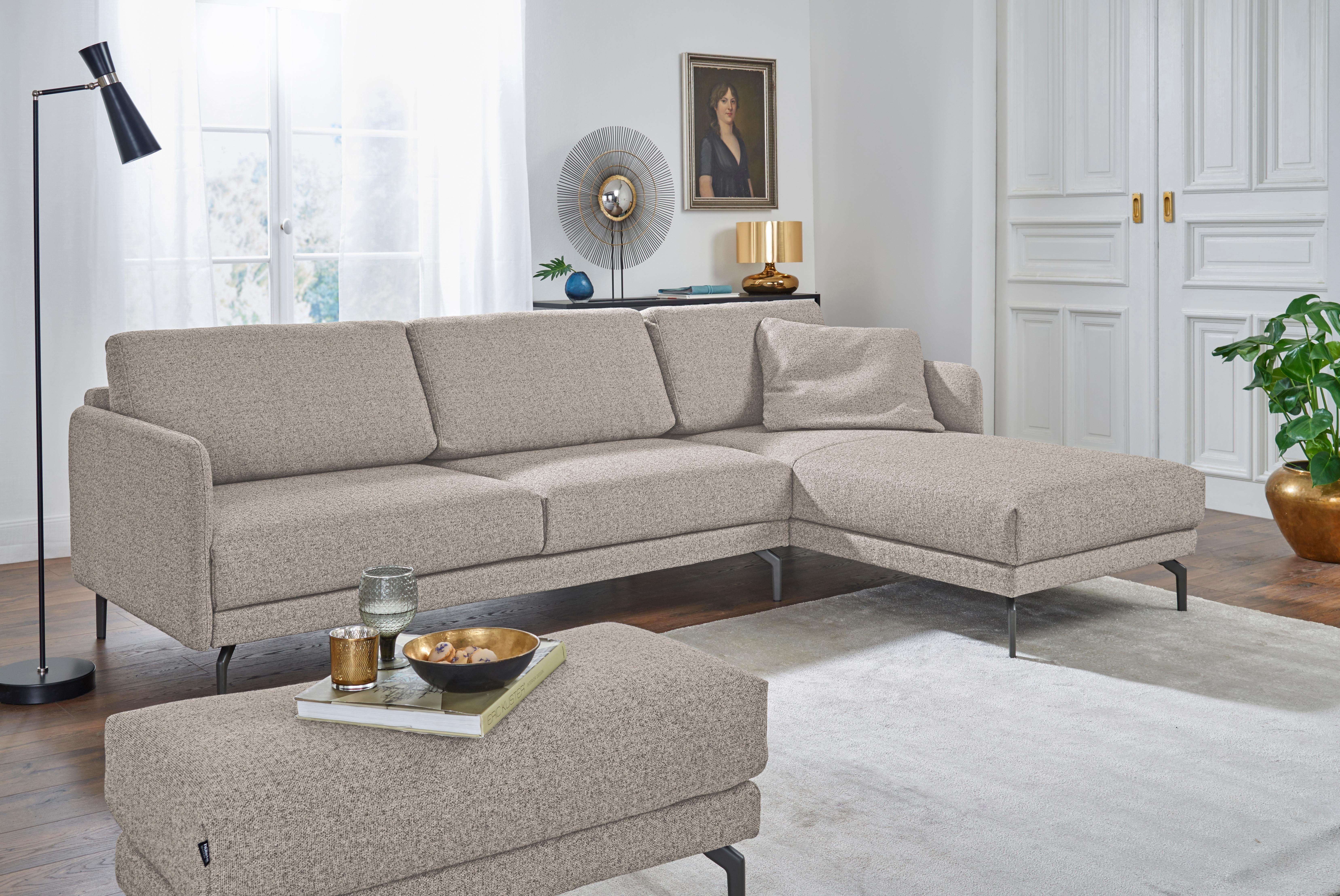 hülsta sofa Ecksofa hs.450, Breite in sehr schmal, umbragrau Armlehne 234 cm, Alugussfüße
