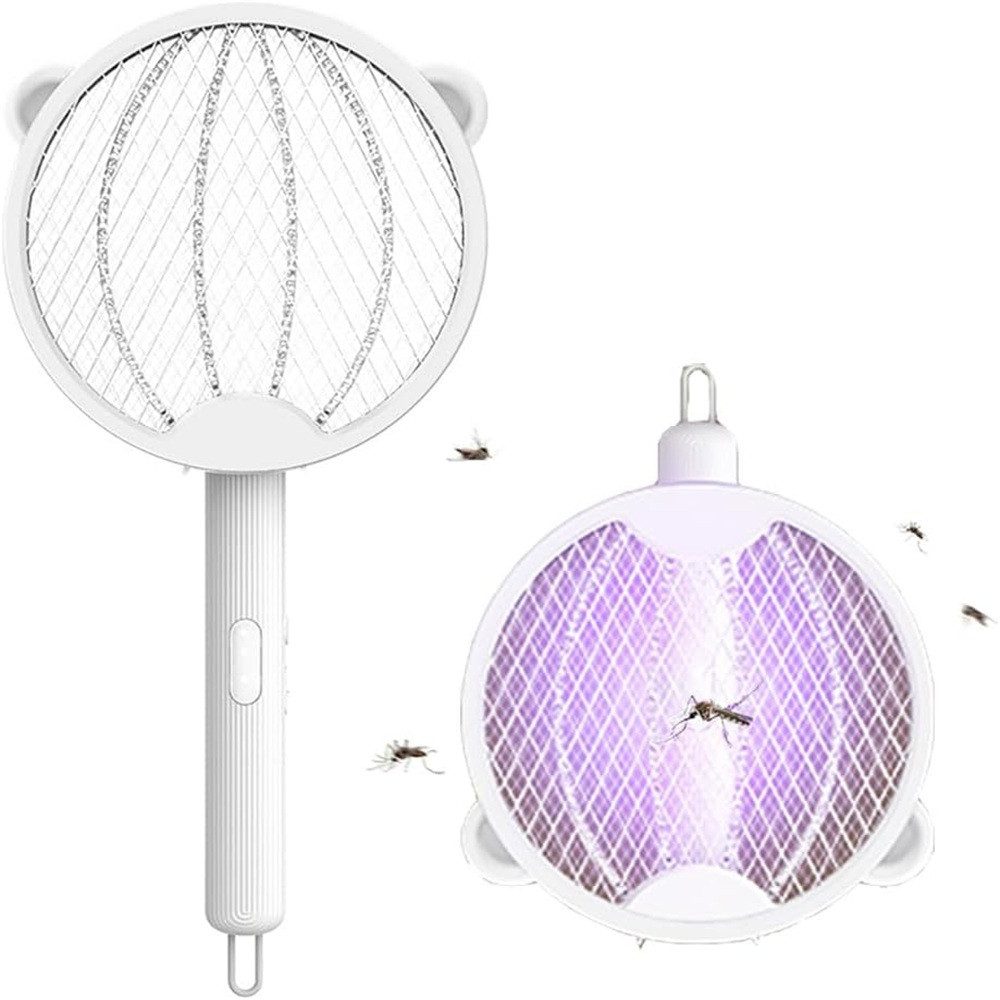 Fliegenklatsche Fliegenklatsche Mückenlampe 2 in 1, 180° Grad Drehung