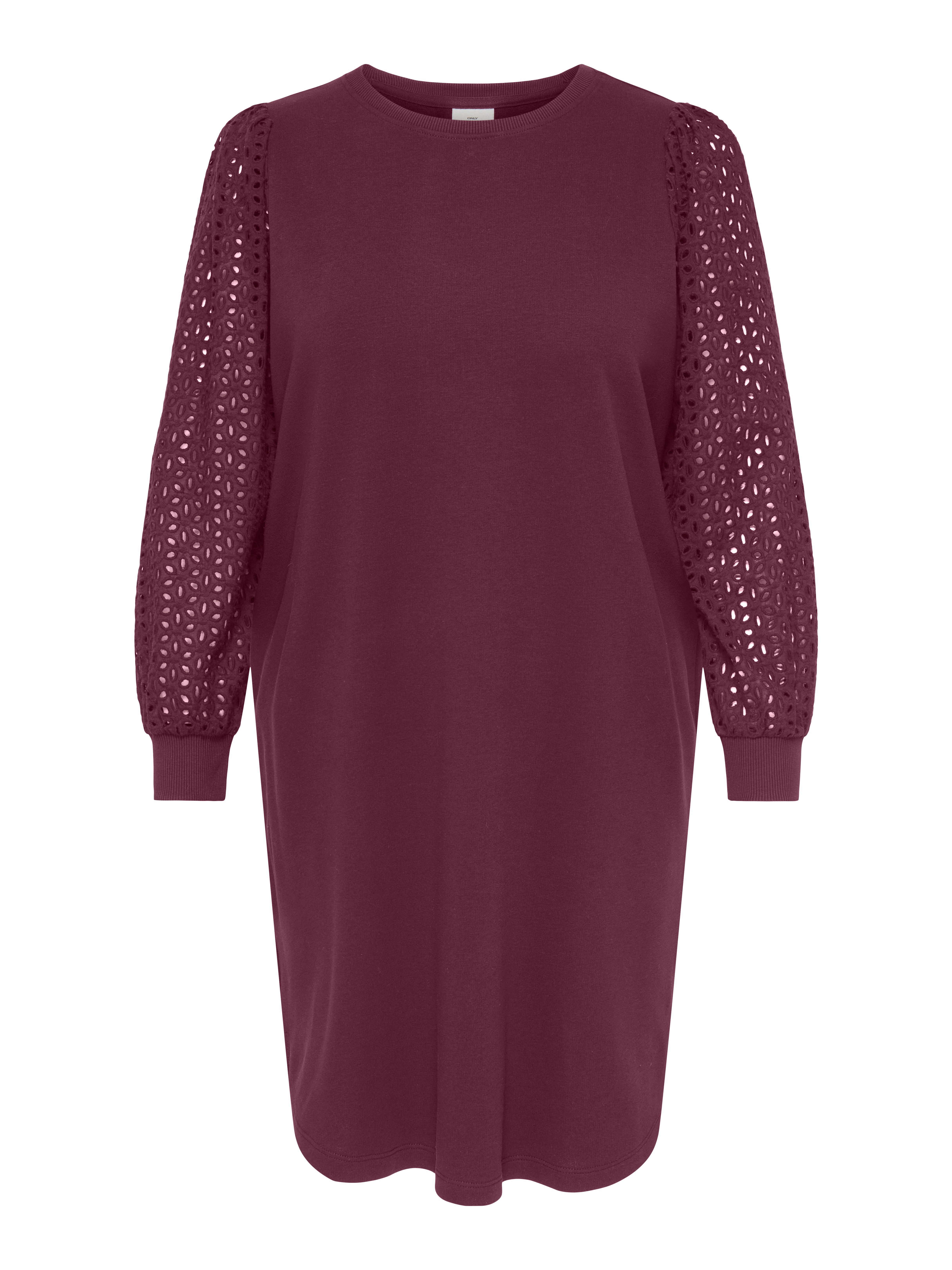 ONLY CARMAKOMA Midikleid CARDONNA L/S MIX O-NECK MIDI DRESS JRS Baumwollmischung