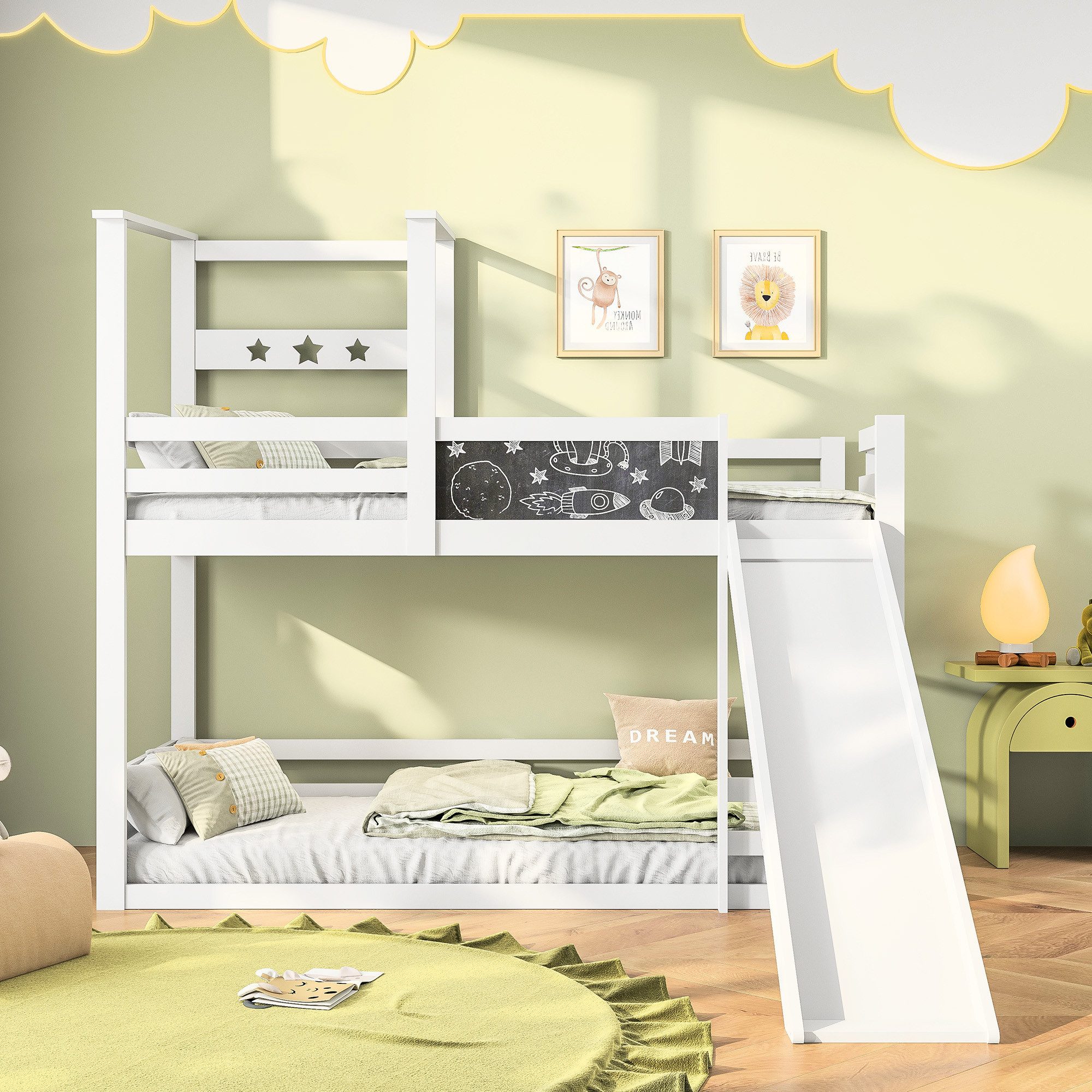 Furnishings Home Hochbett Stauraumbett Kinderbett Holzbett günstig online kaufen
