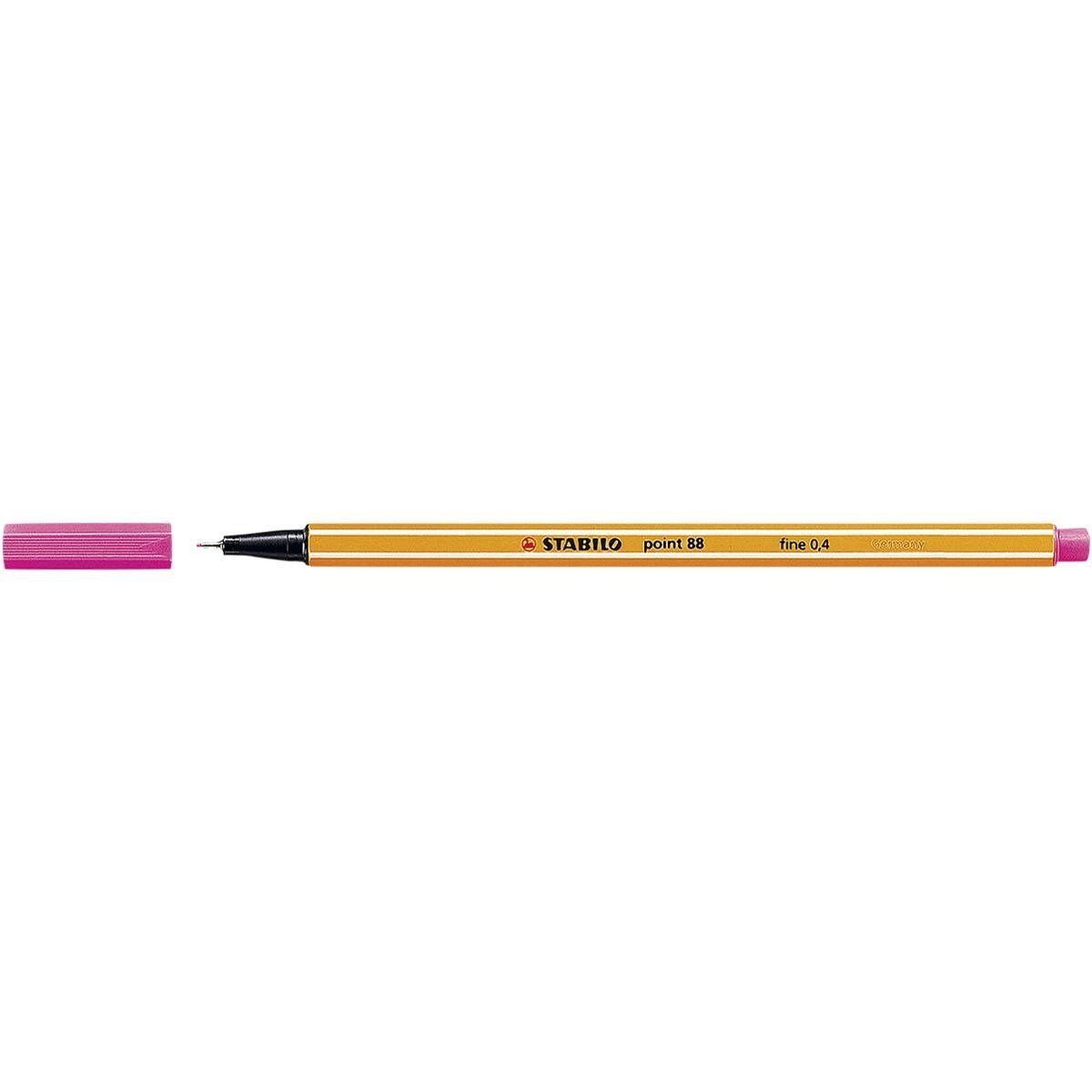 ohne Tinte mit Fineliner point 88®, (1-tlg), wasserbasierter STABILO Metallanteile pink