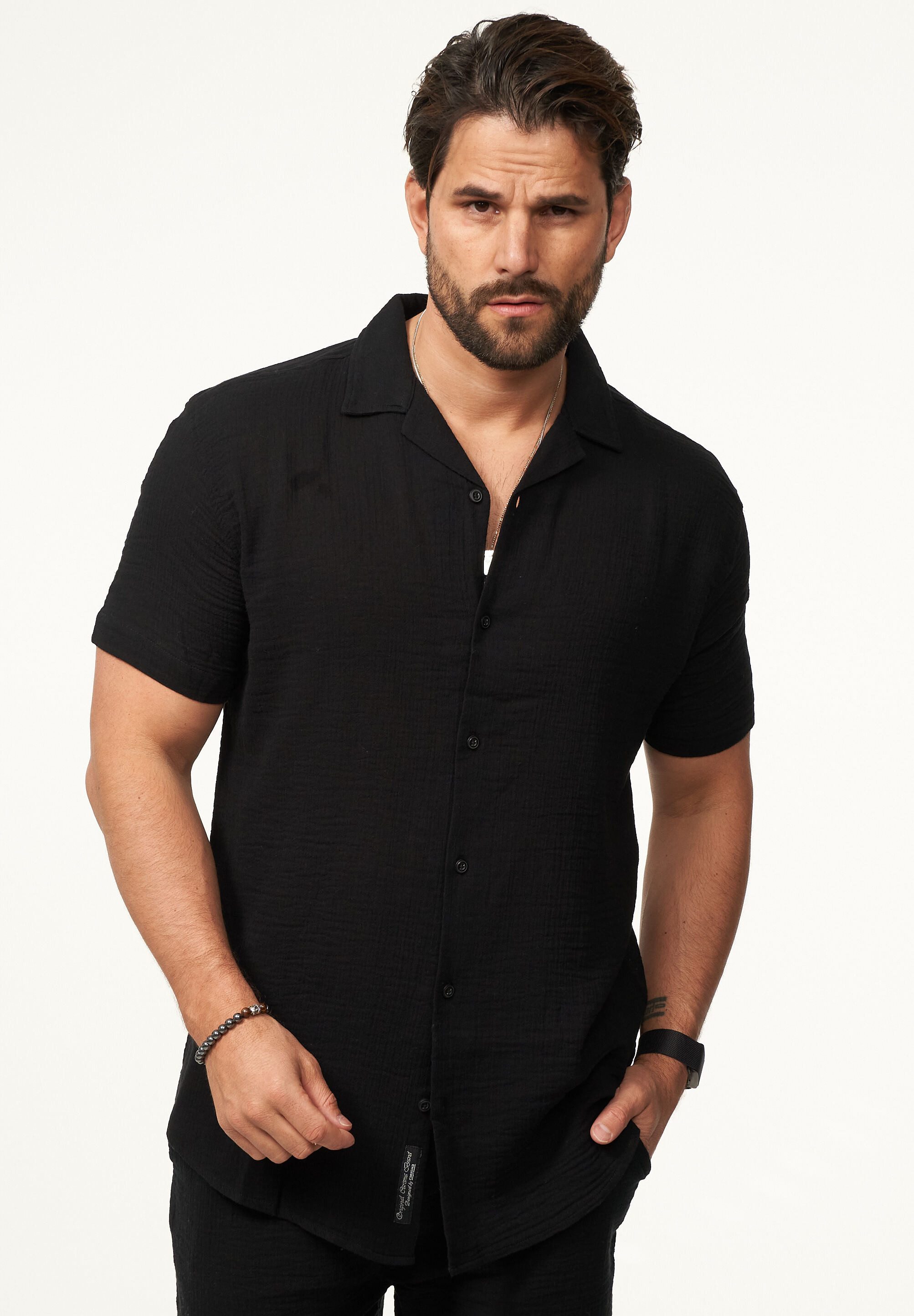 CARISMA Kurzarmhemd im Vintage Summer-Look in Crinkle Optik Herren luftig l günstig online kaufen