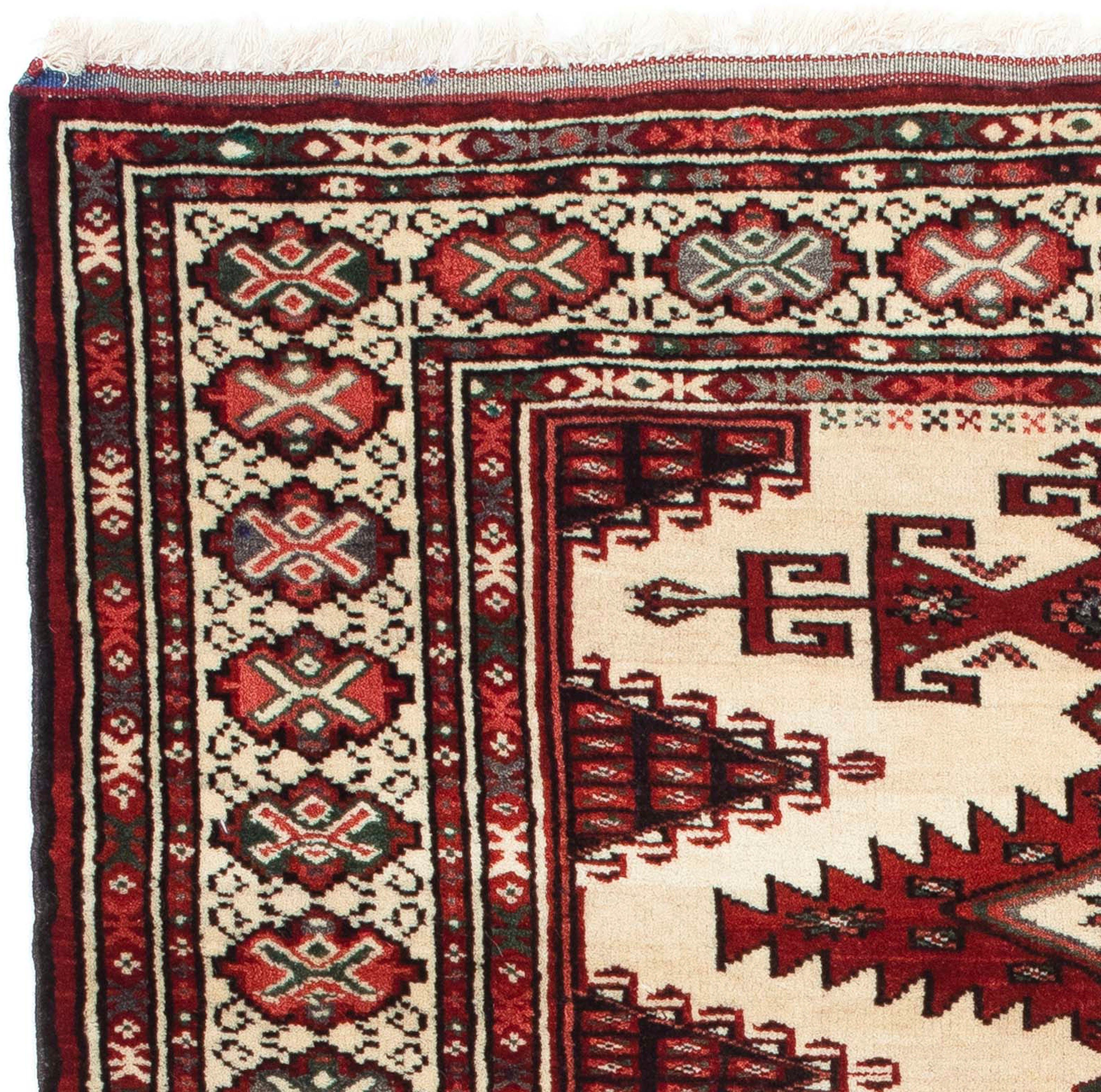 Orientteppich Belutsch - 128 x Zertifikat beige, mm, Handgeknüpft, 91 8 morgenland, Einzelstück rechteckig, mit - Höhe: cm Wohnzimmer