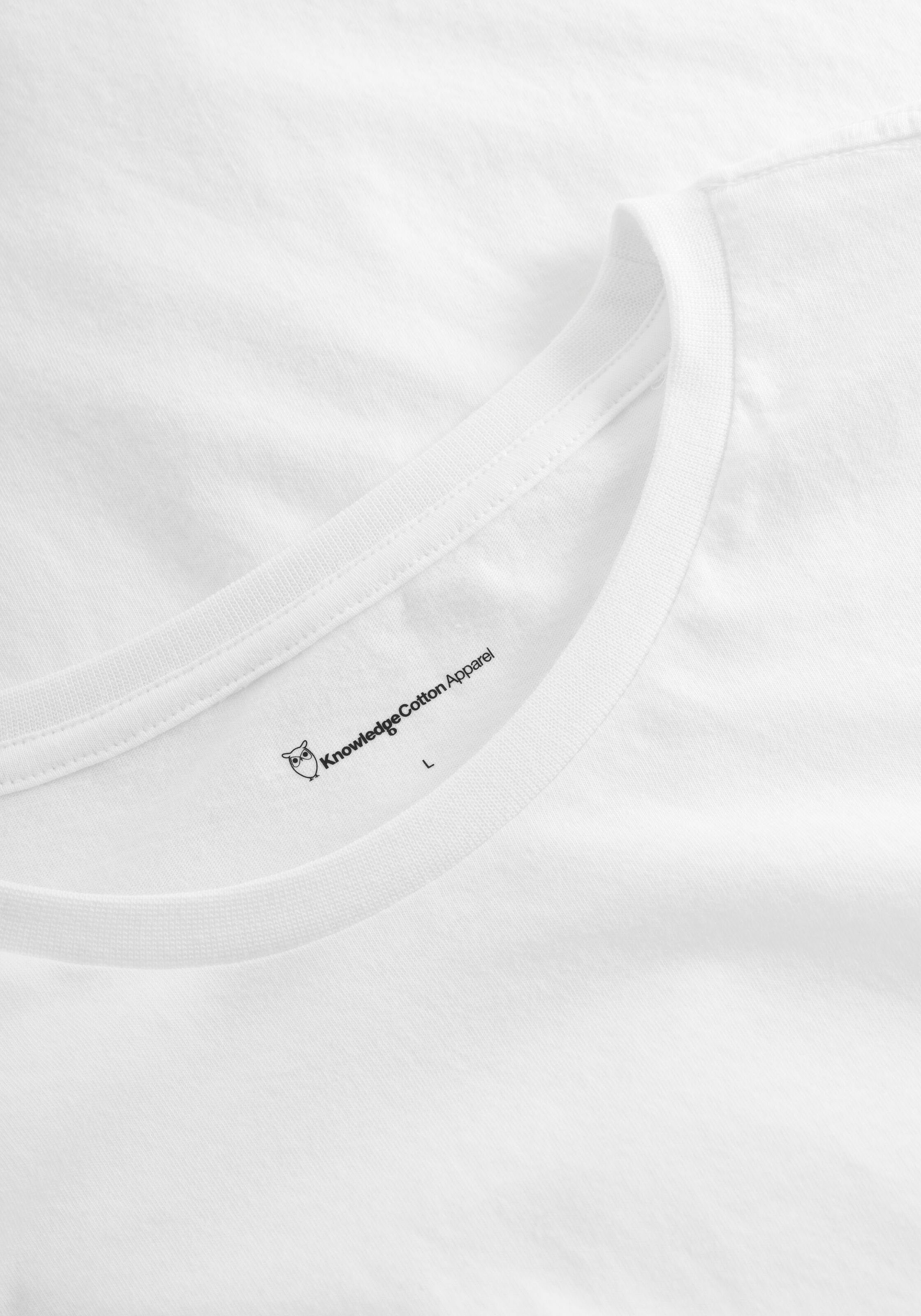 Passform gerader T-Shirt Bright Apparel Shirt in White KnowledgeCotton Basic