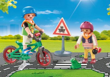 Playmobil® Konstruktions-Spielset Fahrradparcours (71332), City Life, (34 St), Made in Europe