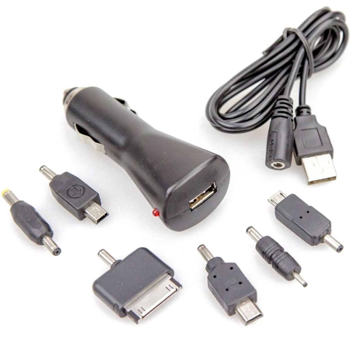 USB Multi Ladegerät 8-tlg. Set 12V / 24V Kfz Mini Adapter Ladeadapter Universal-Ladegerät