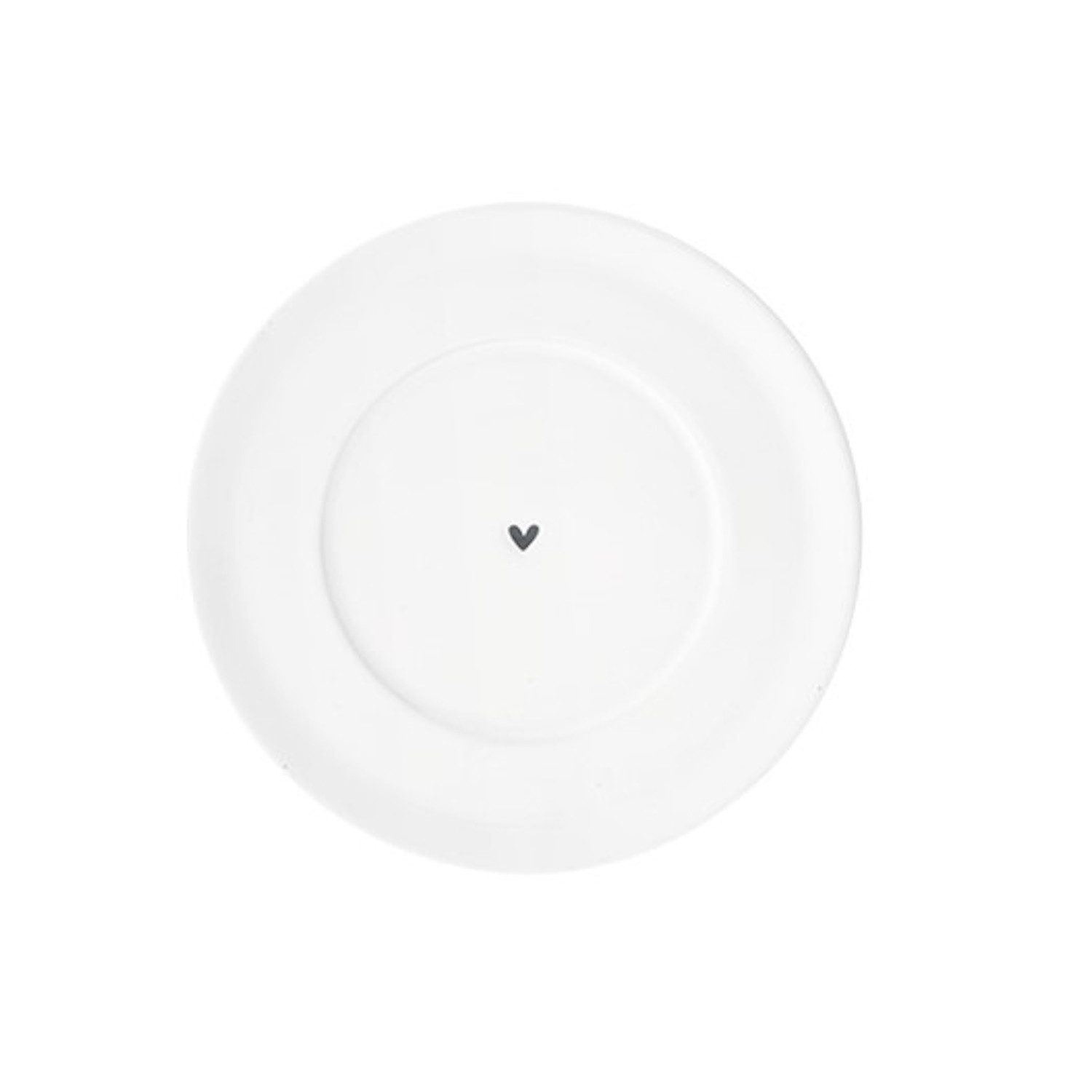 Bastion Collections Untertasse Schwarzes Herz, Spülmaschinengeeignet, Weiß, kleines Herz, H: 1cm