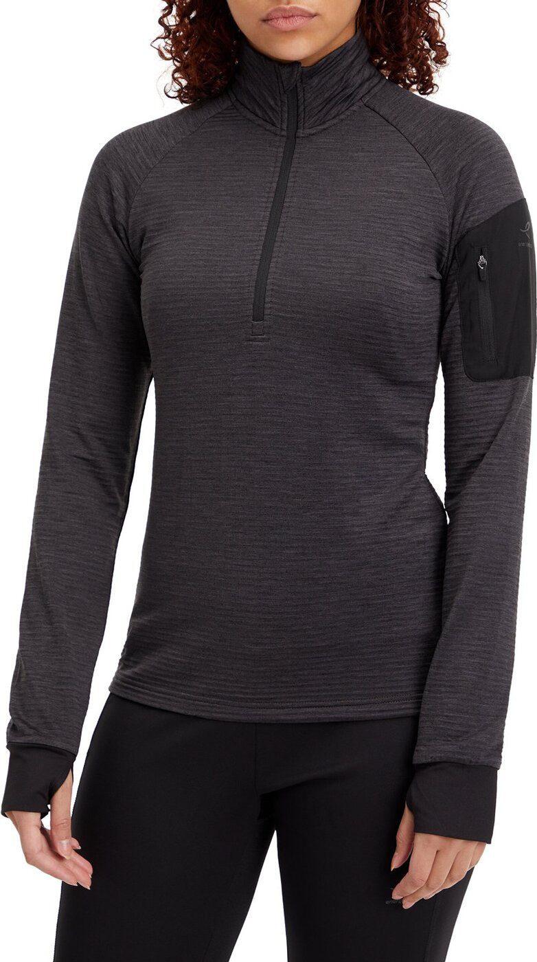 Energetics Laufshirt Da.-Langarmshirt Wilona W MELANGE/BLACK günstig online kaufen