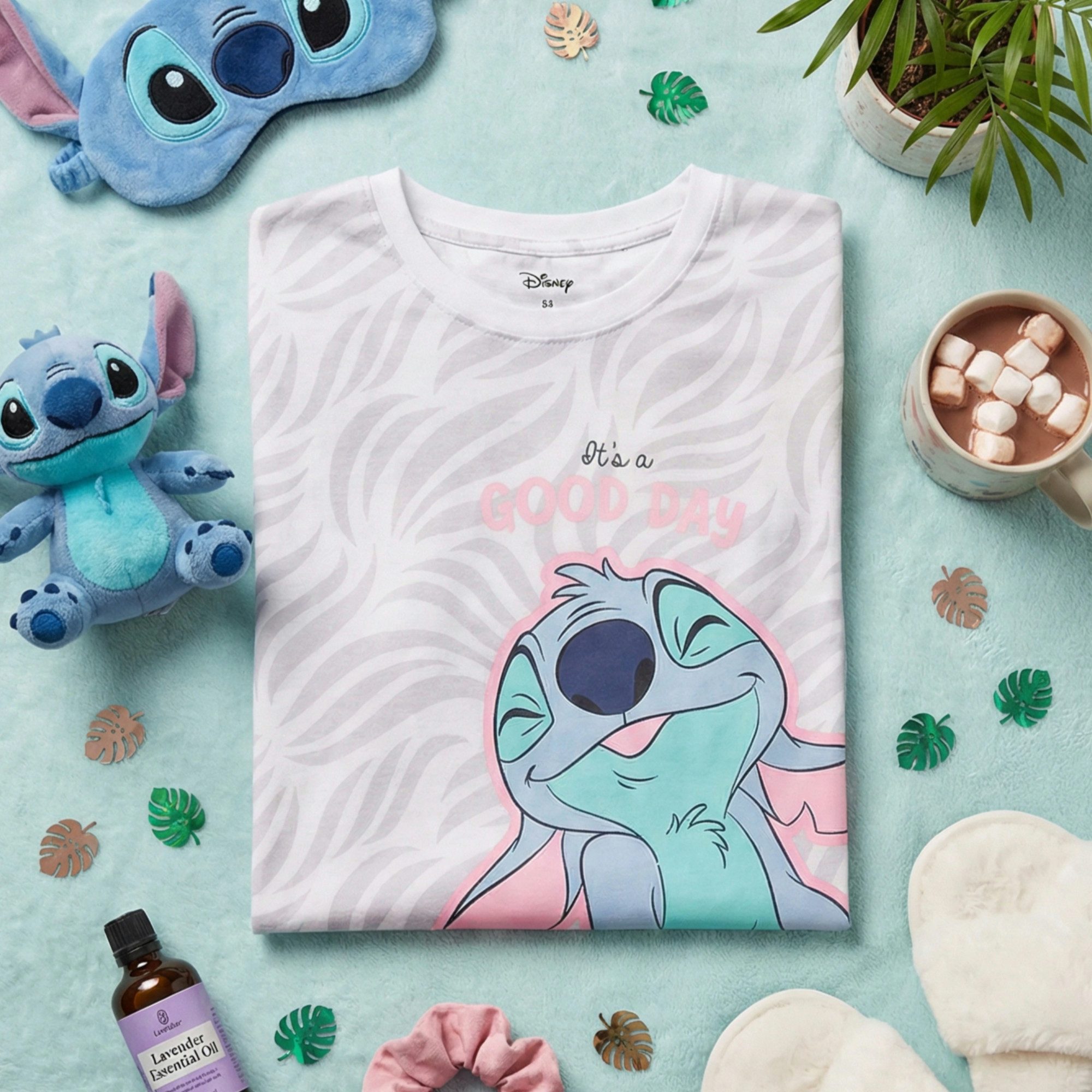 Disney Pyjamaoberteil Disney Lilo und Stitch Damen kurzarm Schlafshirt Gr. S bis XL - 100% Baumwolle – Bild 4 von 4