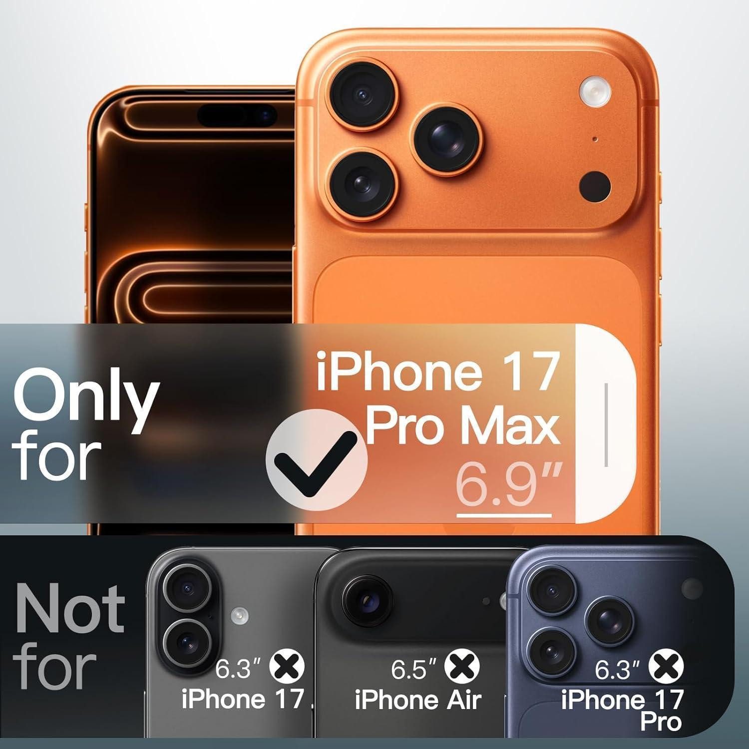 LuxusKollektion Smartphone-Hülle Handyhülle iPhone 17 Pro Max MagSafe Stoßfest Dünn Orange – Bild 2 von 5