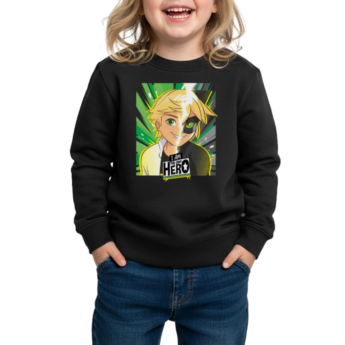 Spreadshirt Sweatshirt Miraculous I Am My Own Hero Adrien Cat Noir Kinder Premium Pullover (1-tlg)