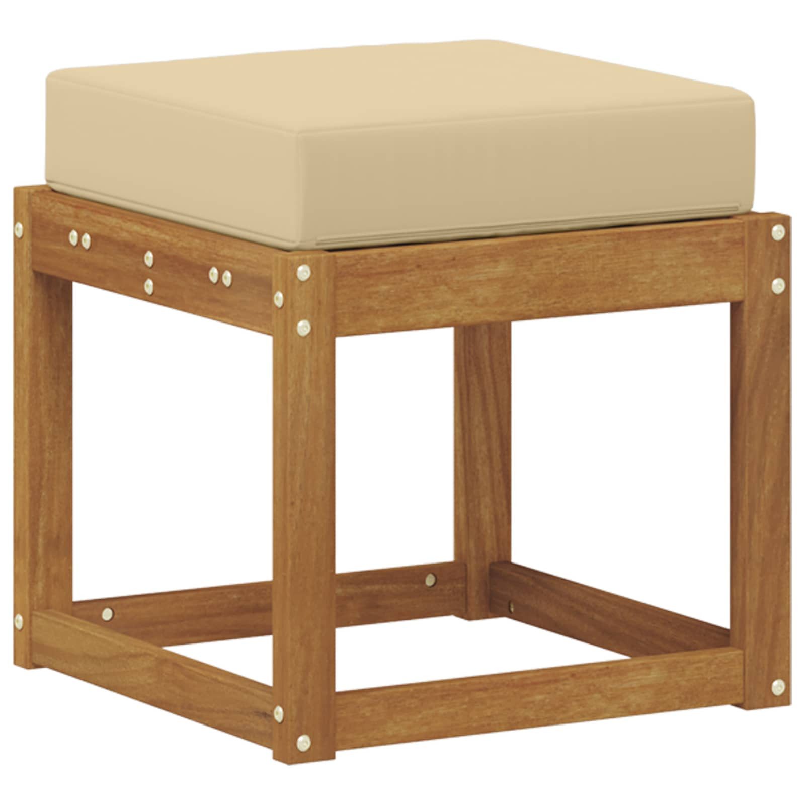 vidaXL Sofaelement Outdoor Hocker Bank Massivholz Natur (1 St)