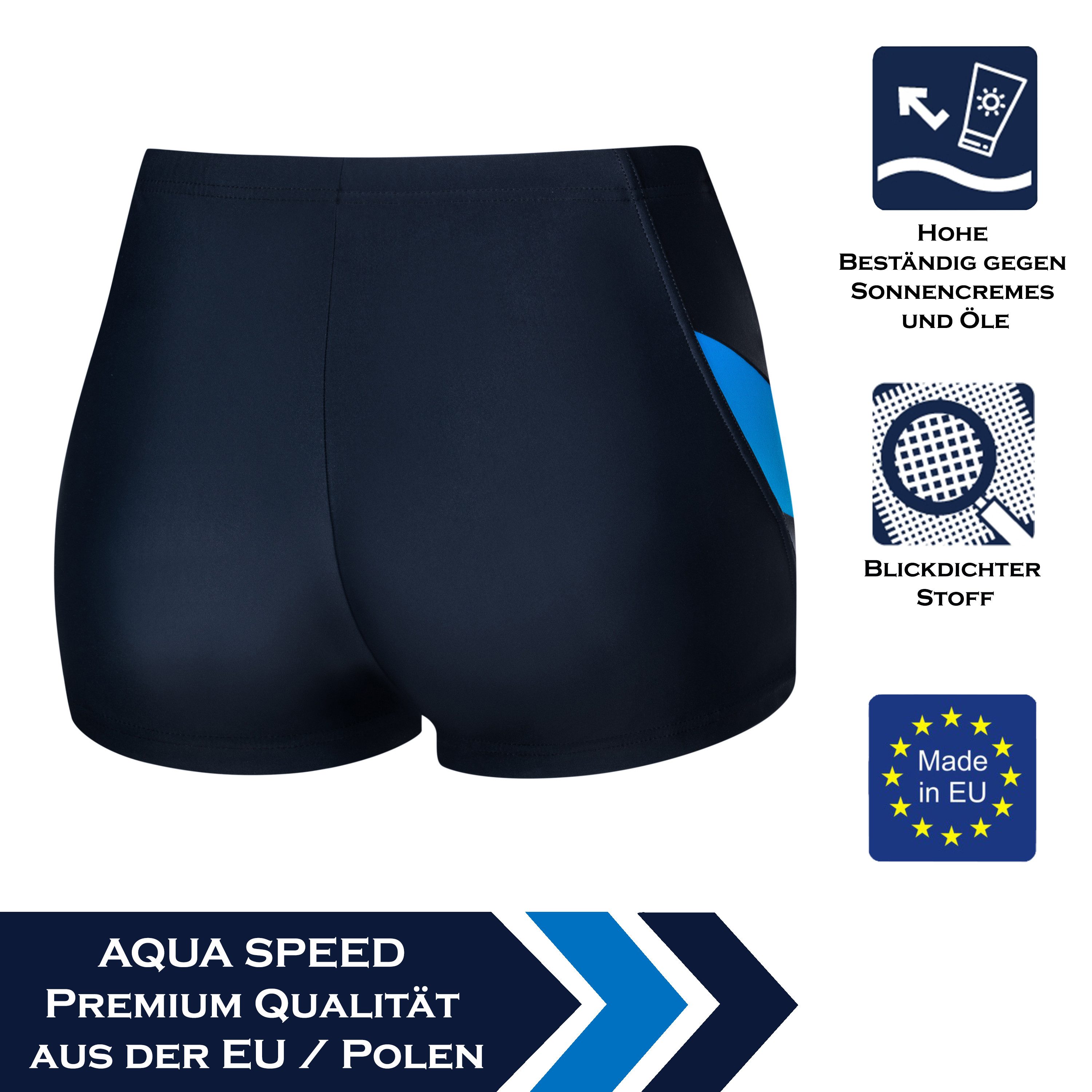Aqua Speed Badehose Dennis Große Größen Schwimmhose UV Schutz Navy Blue XXXL (Athletische Sportpants für ambitionierte Trainingsziele) Zuverlässige Spannung bei kraftvollen Beinschlägen