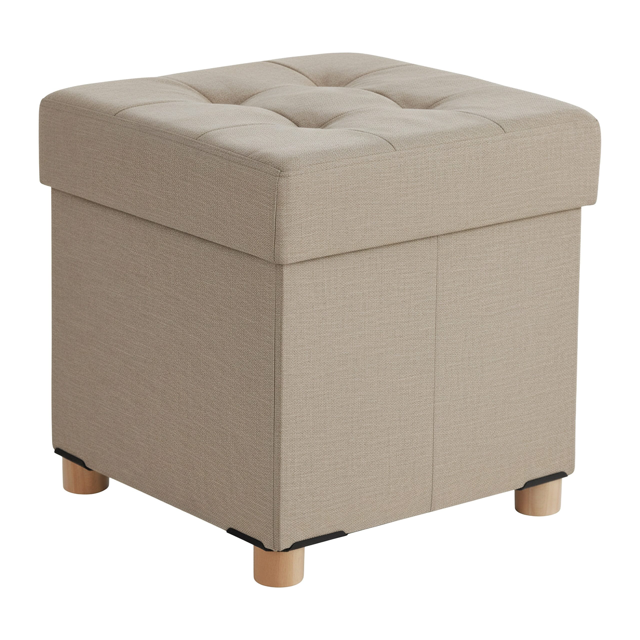 relaxdays Stauraumhocker Hocker mit Stauraum, Beige günstig online kaufen