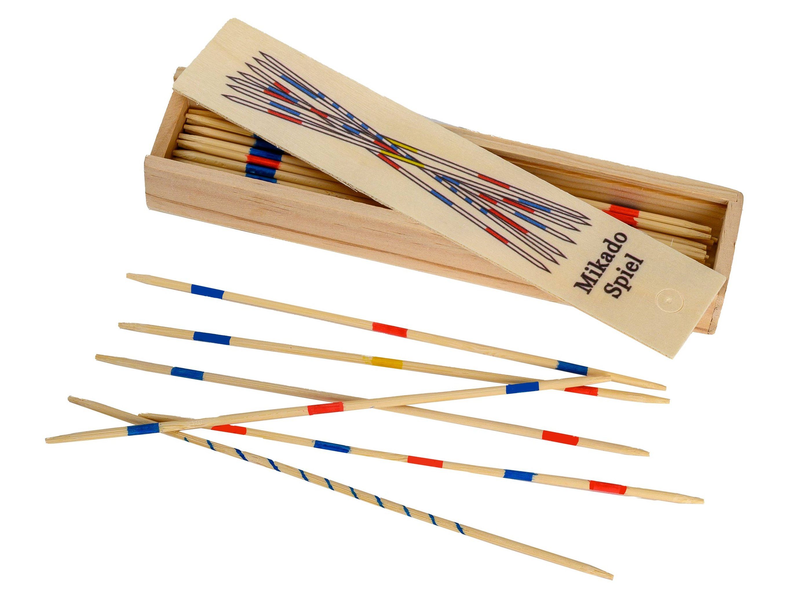 Philos Spiel Mikado Standard Geschicklichkeitsspiel Holzbox Philos