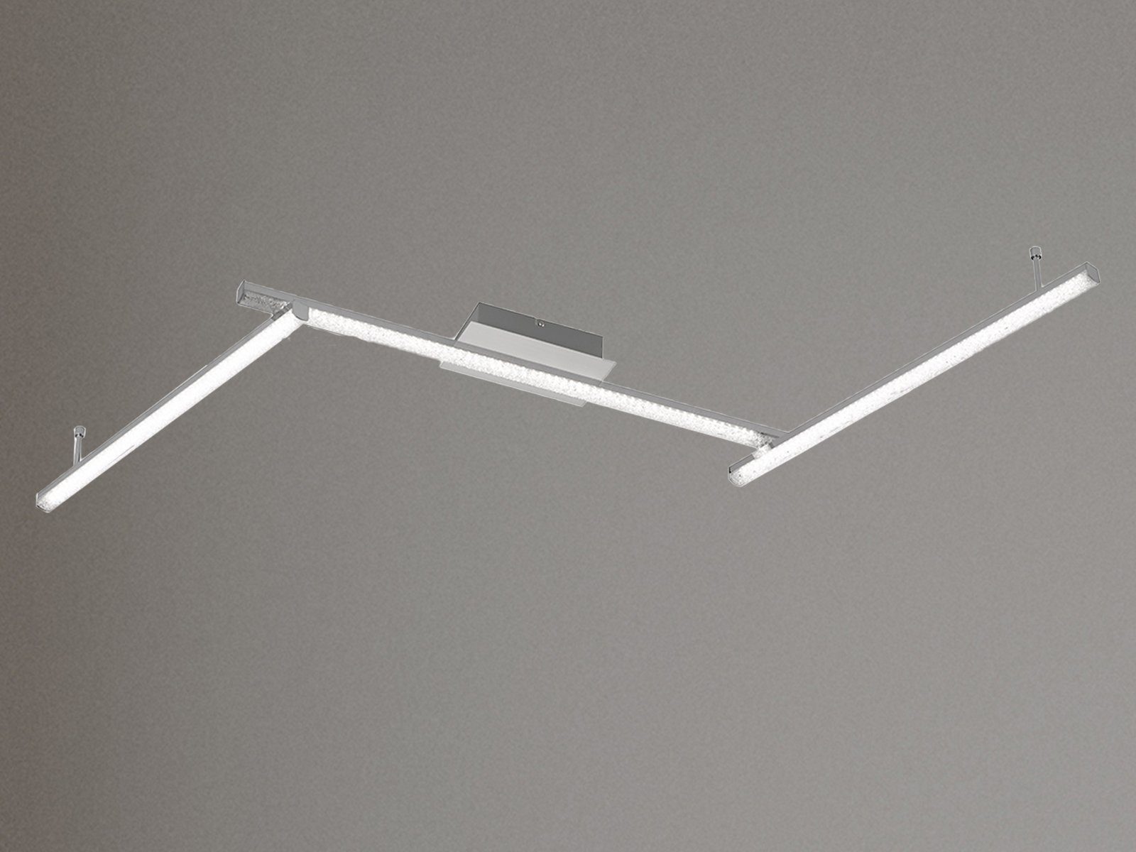WOFI LED Deckenleuchte, Dimmfunktion, LED fest integriert, Warmweiß, große  moderne Schienenlampe minimalistisch für Treppenhaus, B: 180cm