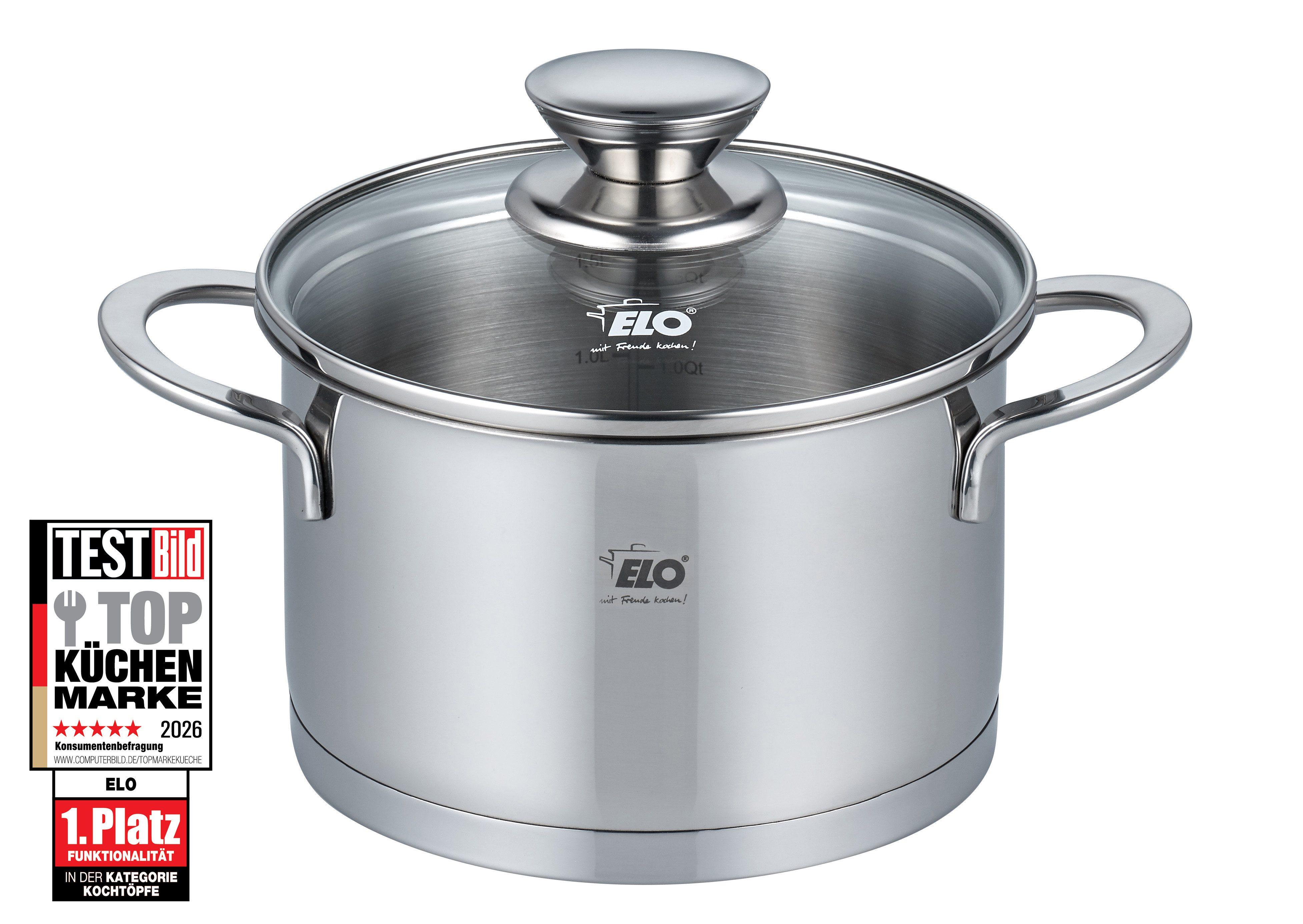 Elo Fleischtopf Galant, Edelstahl 18/10, integriertes Öl- Dosier-System, Induktion