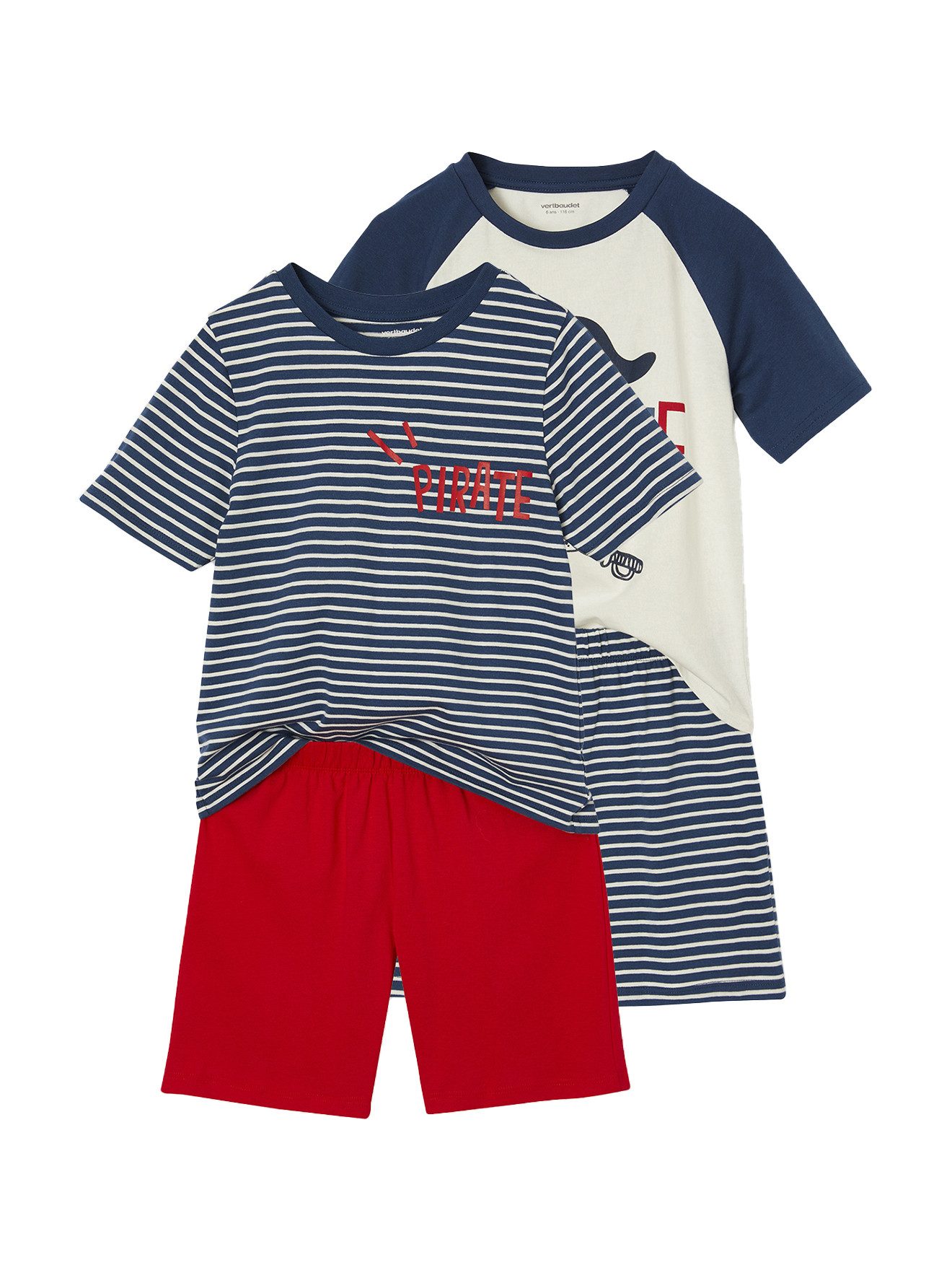 Schlafanzug 2er-Pack Jungen Sommer-Schlafanzüge PIRAT