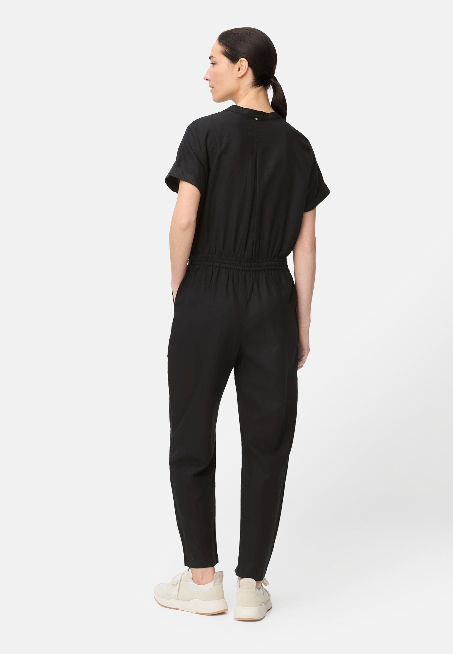 camel active Jumpsuit mit Knopfleiste Kurzarm