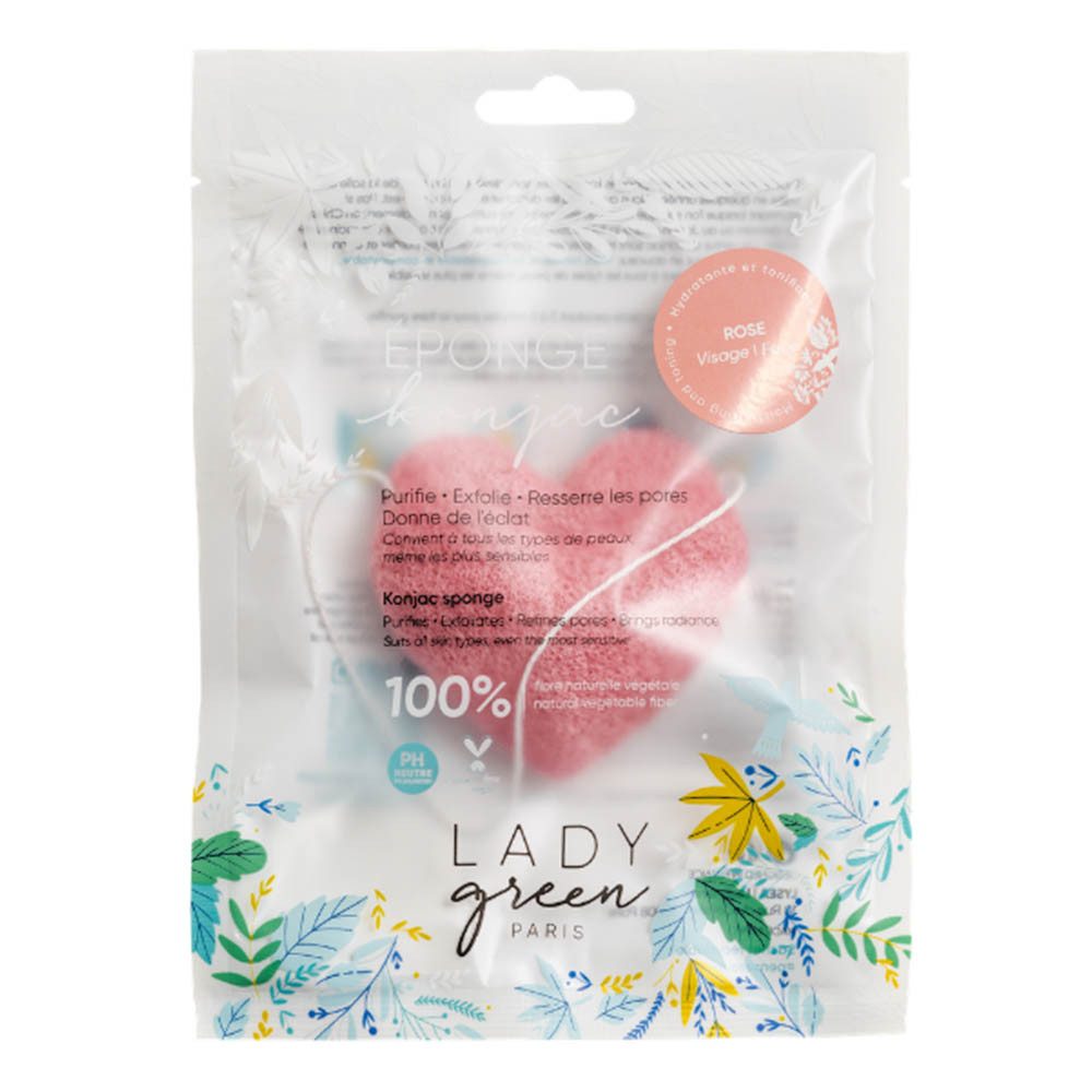 LADY GREEN PARIS Gesichtsschwamm Konjac Sponge - Rose