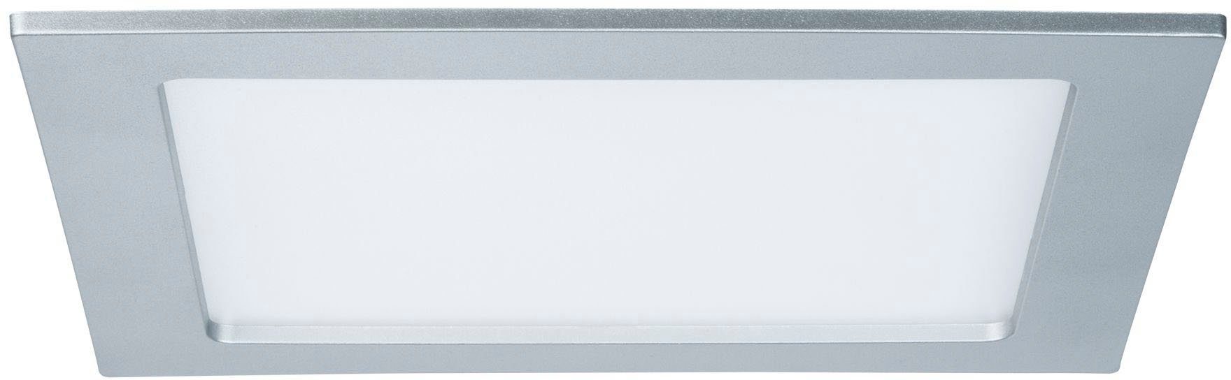 Paulmann LED Panel LED Einbaupanel eckig 220x220mm 16,5W 4.000K Chrom matt, LED fest integriert, Neutralweiß, LED Einbaupanel eckig 220x220mm 16,5W 4.000K Chrom matt