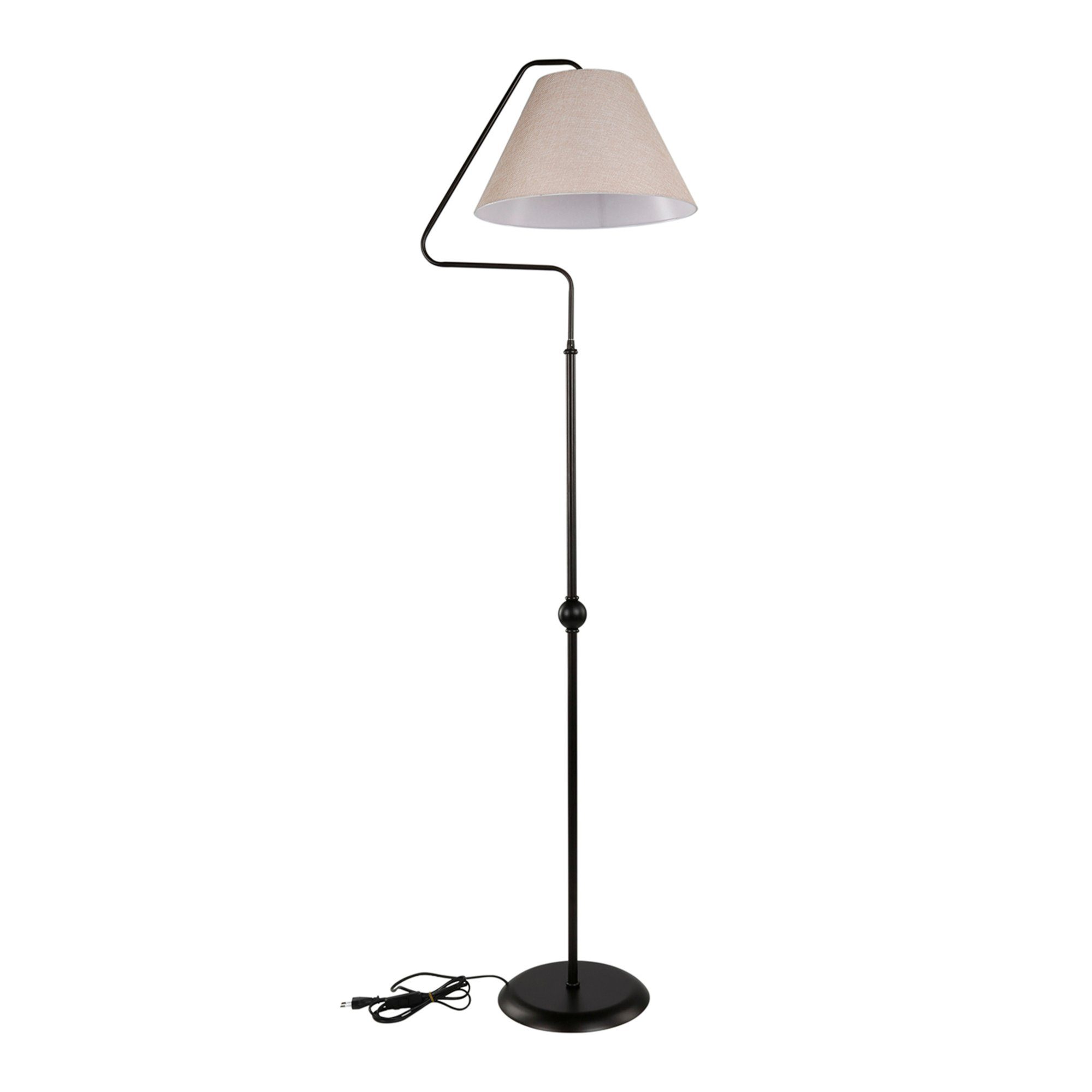 lux.pro Stehlampe, Leuchtmittel, E27 »Ellesmere« ohne Standleuchte / 152x45cm Schwarz Hausleuchte Taupe